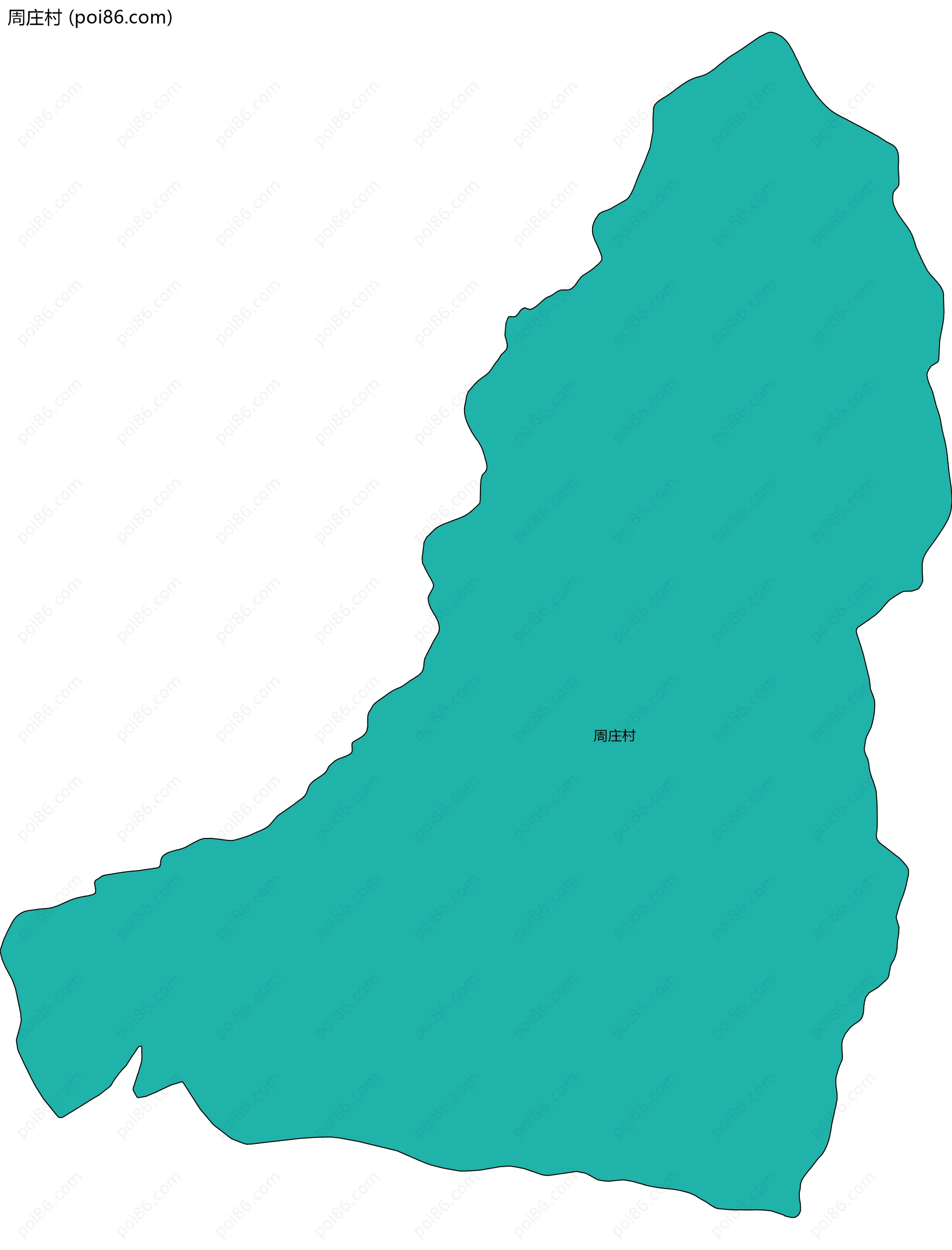 周庄村边界地图