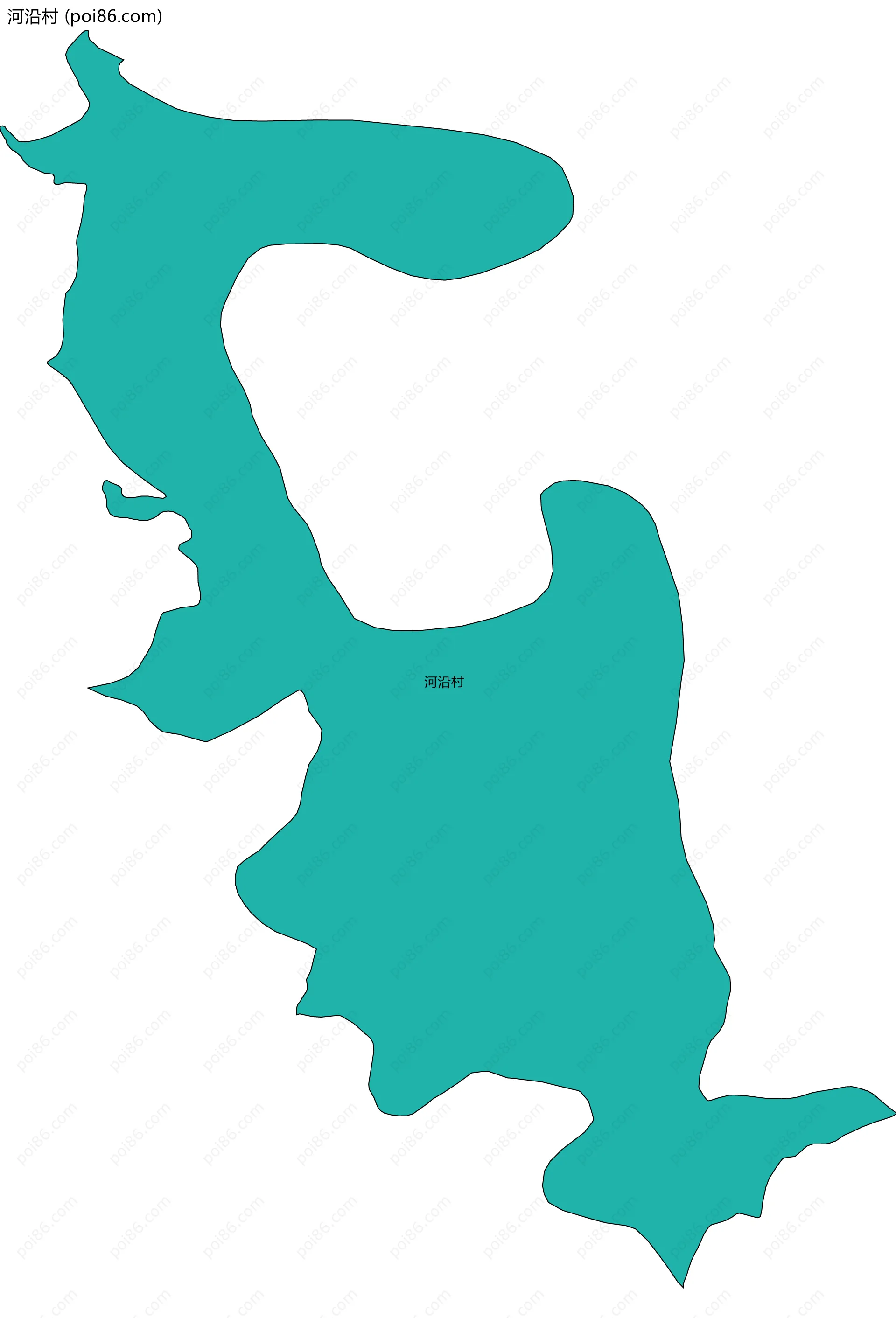 河沿村边界地图