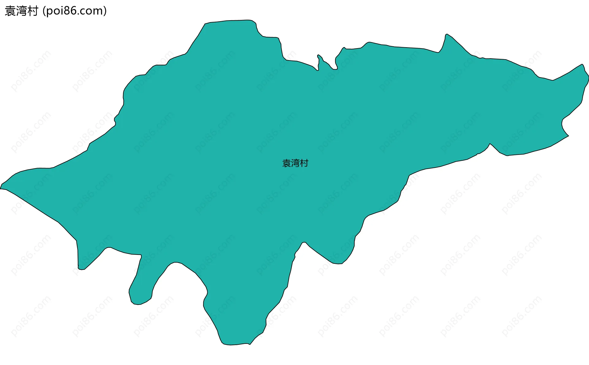 袁湾村边界地图