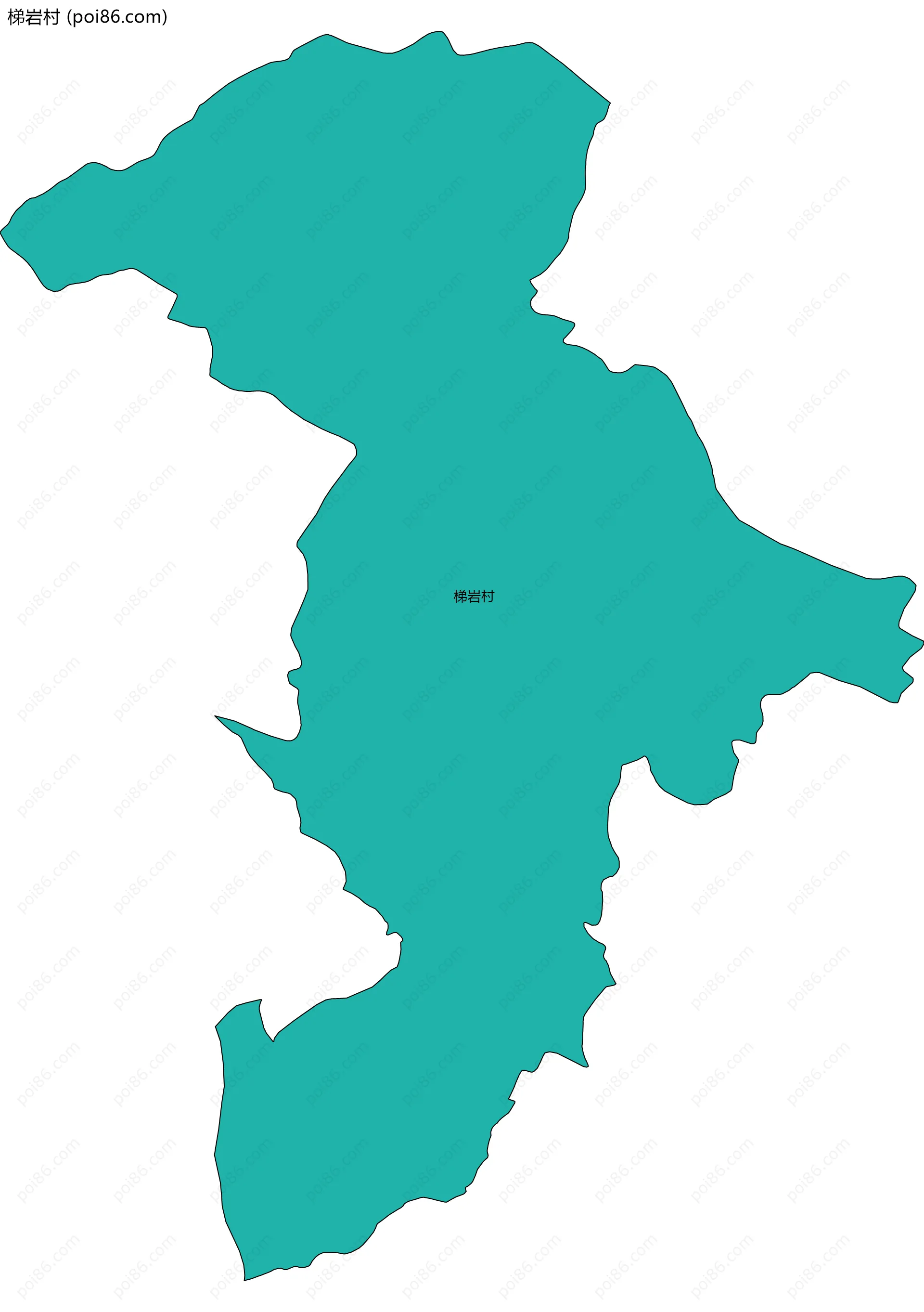 梯岩村边界地图