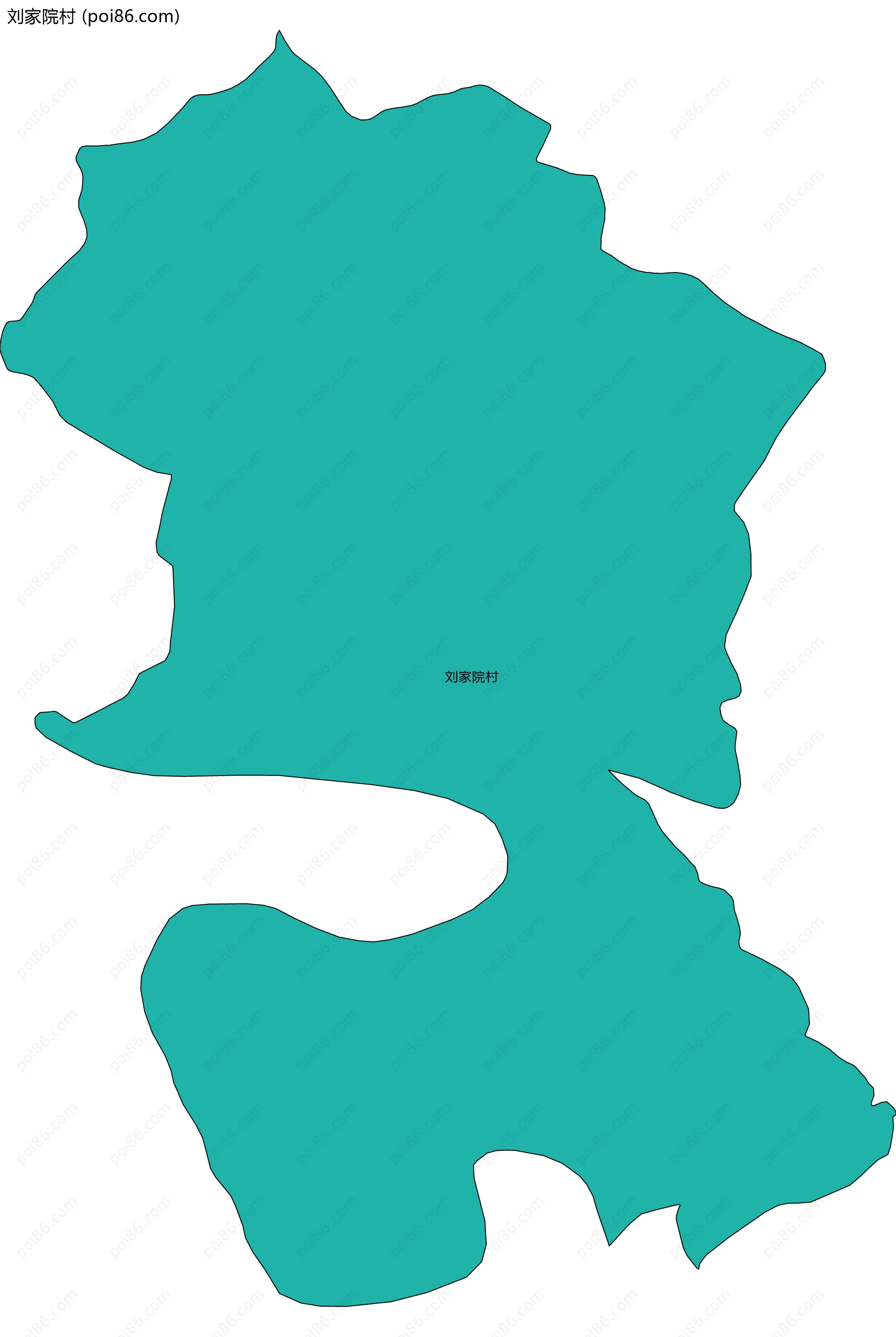 刘家院村边界地图