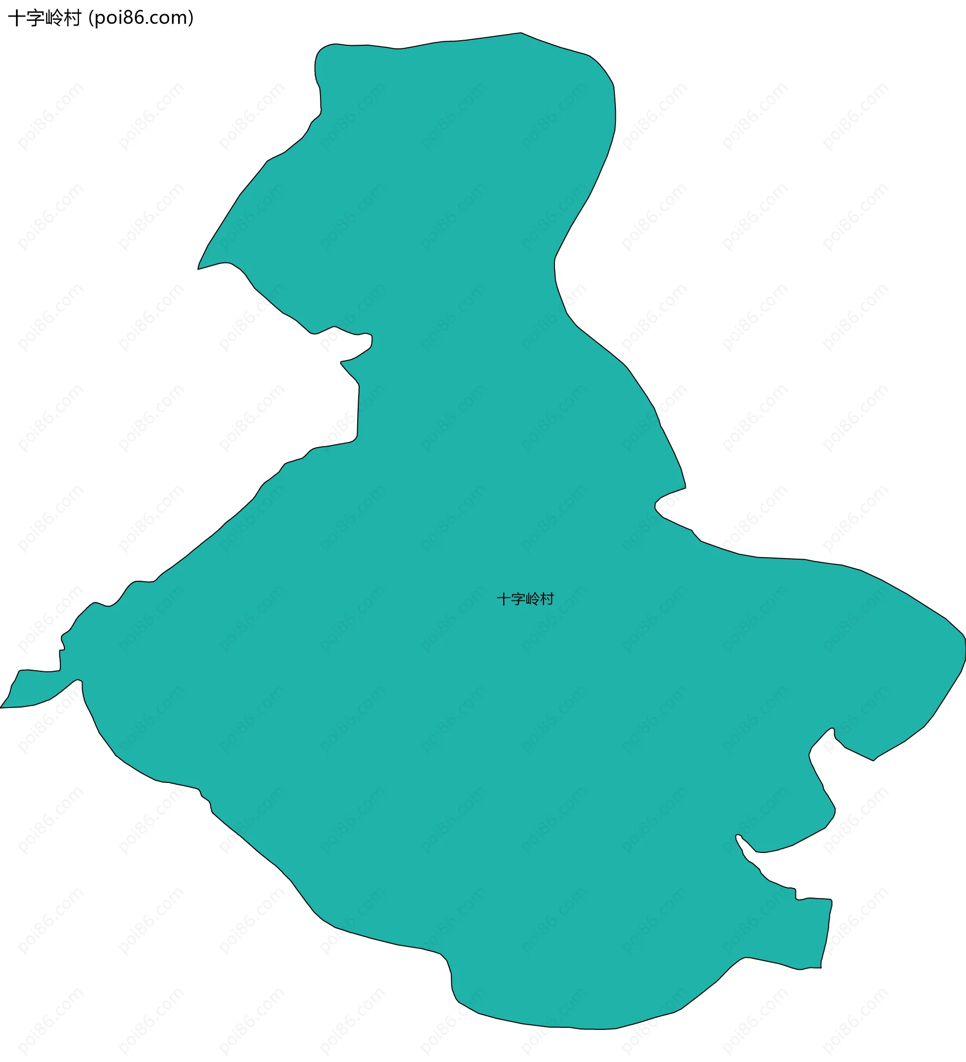 十字岭村边界地图