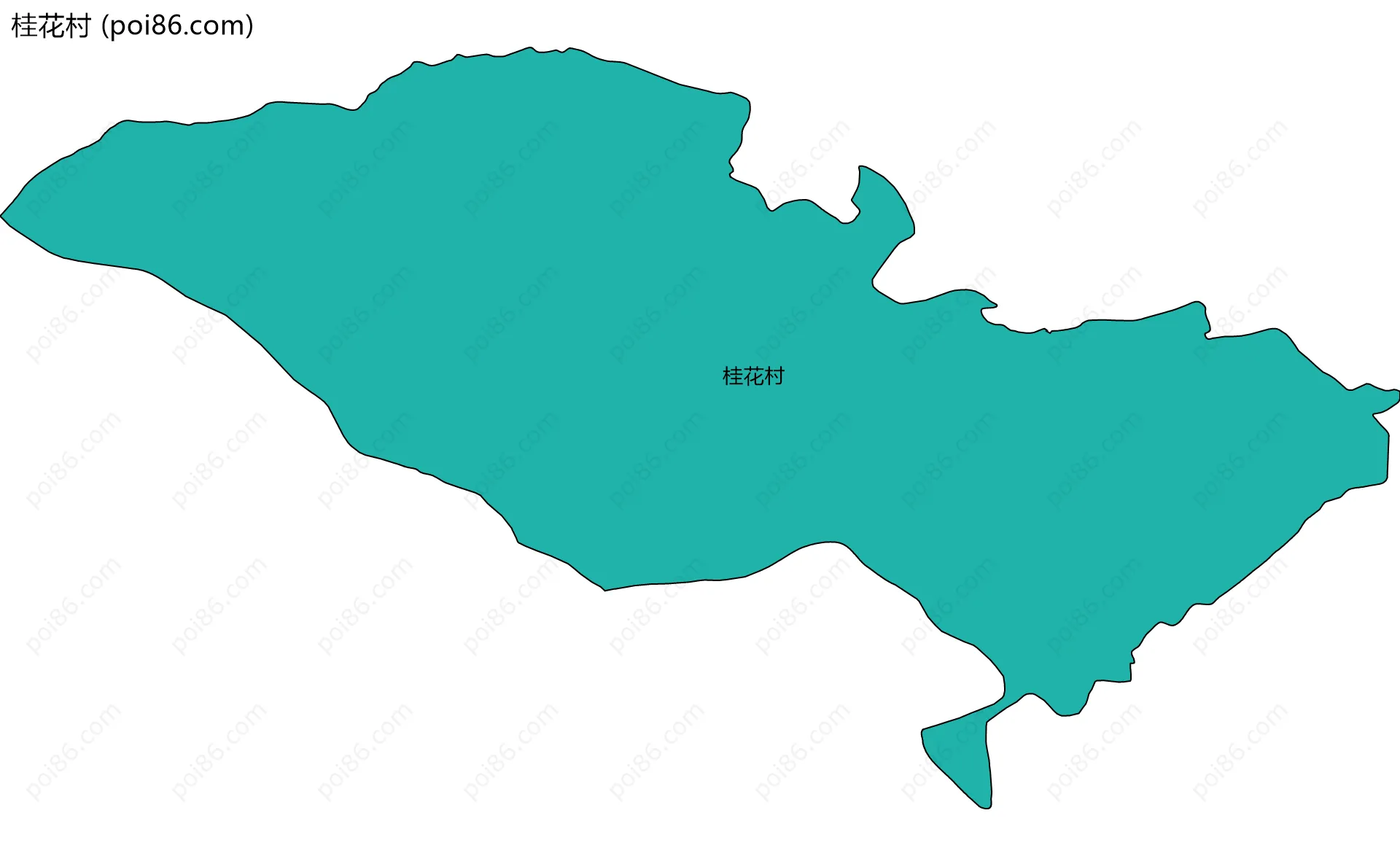 桂花村边界地图