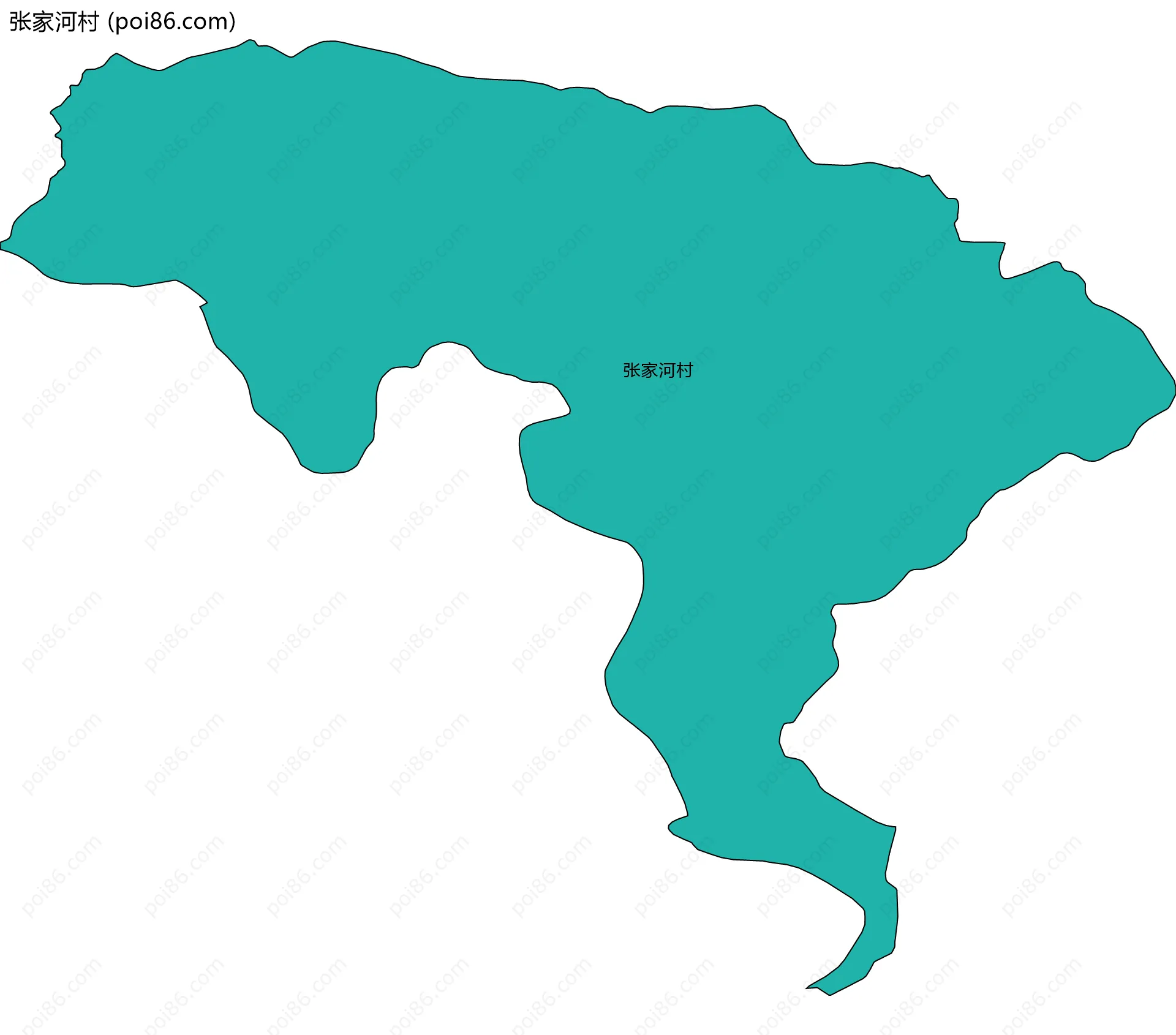 张家河村边界地图