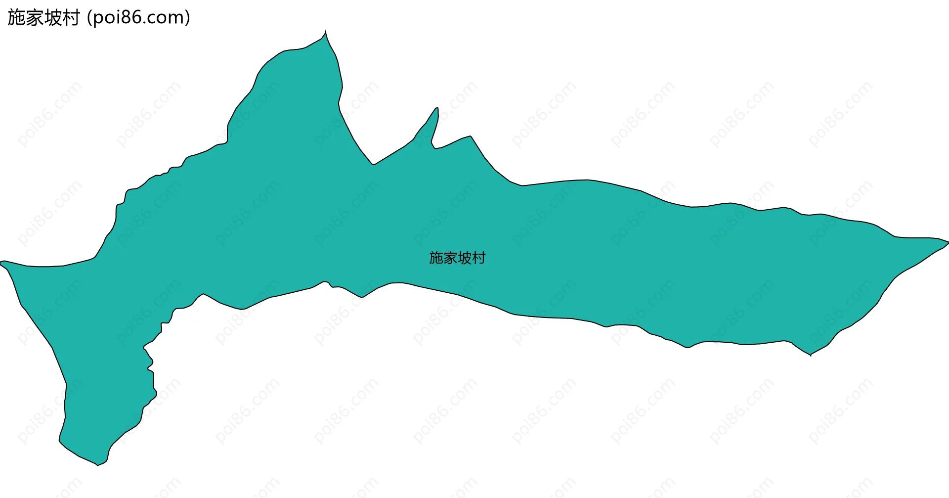 施家坡村边界地图