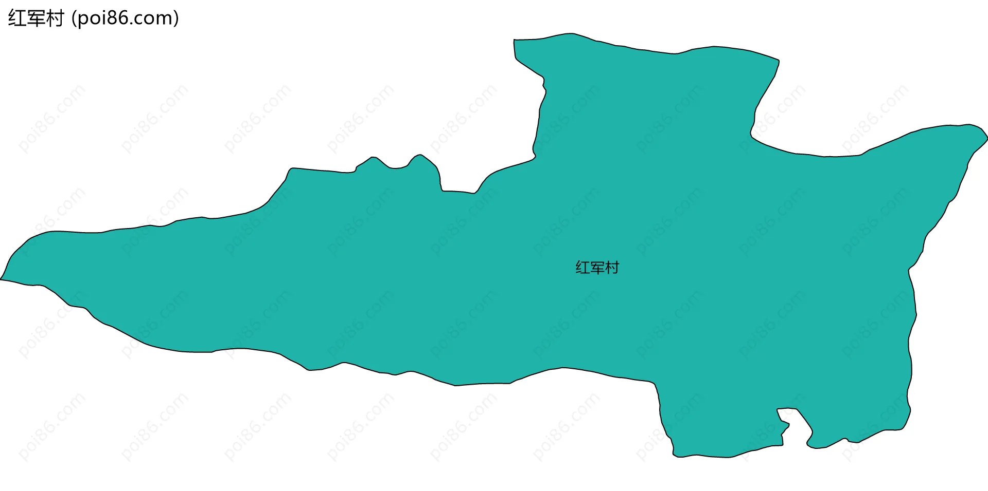 红军村边界地图