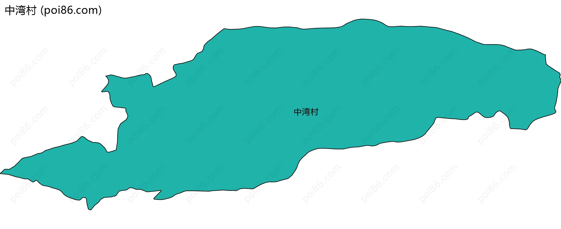 中湾村边界地图