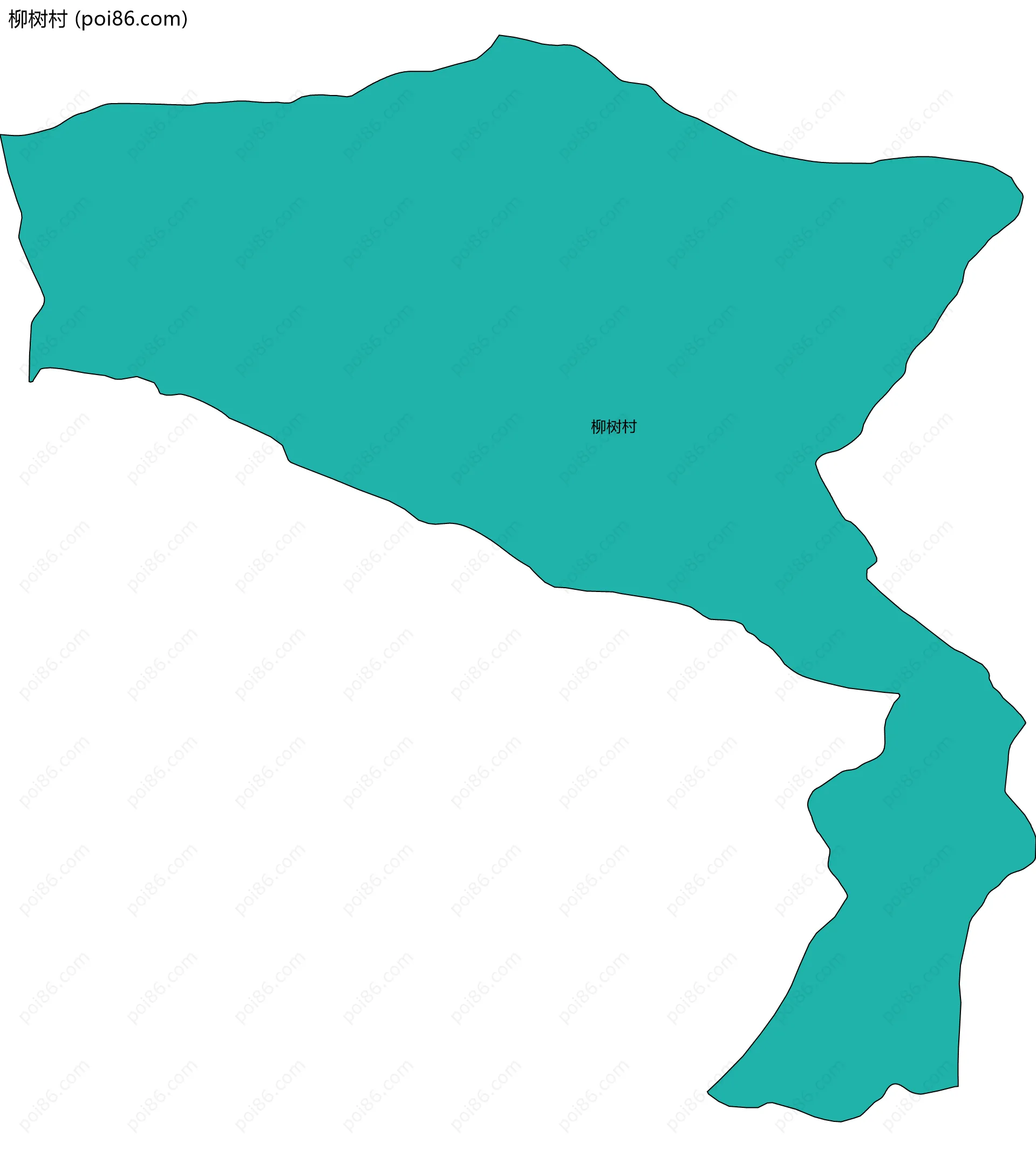 柳树村边界地图