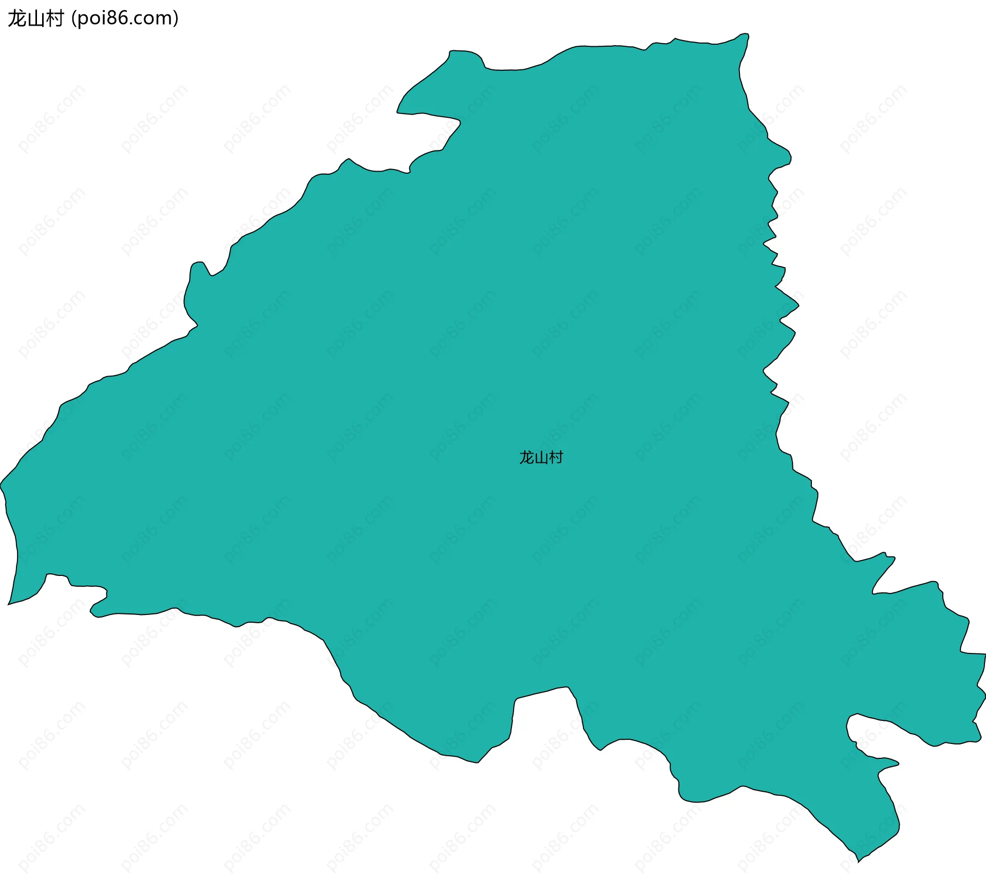 龙山村边界地图