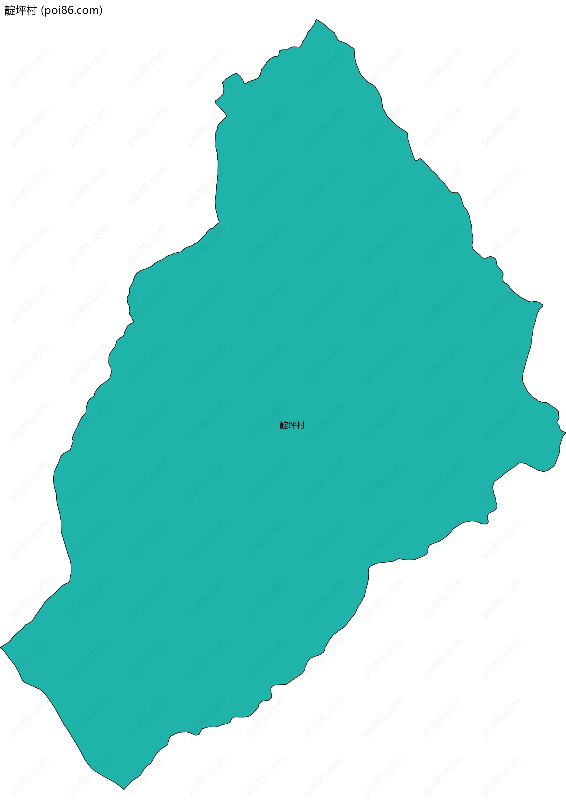 靛坪村边界地图