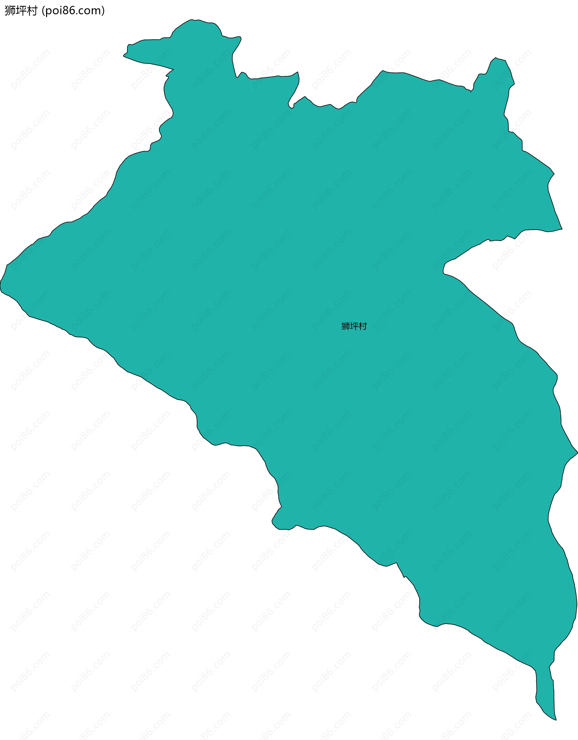 狮坪村边界地图