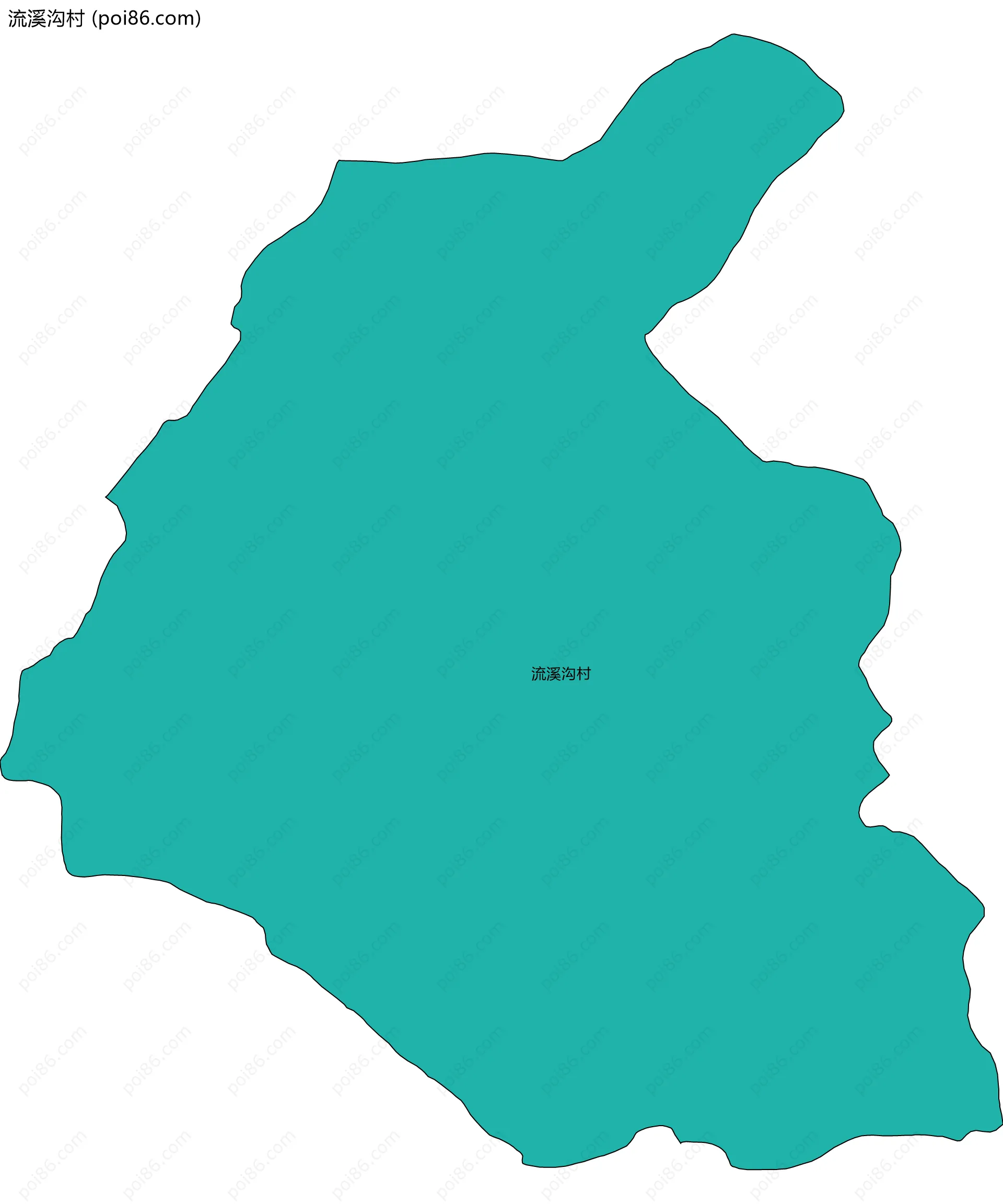 流溪沟村边界地图