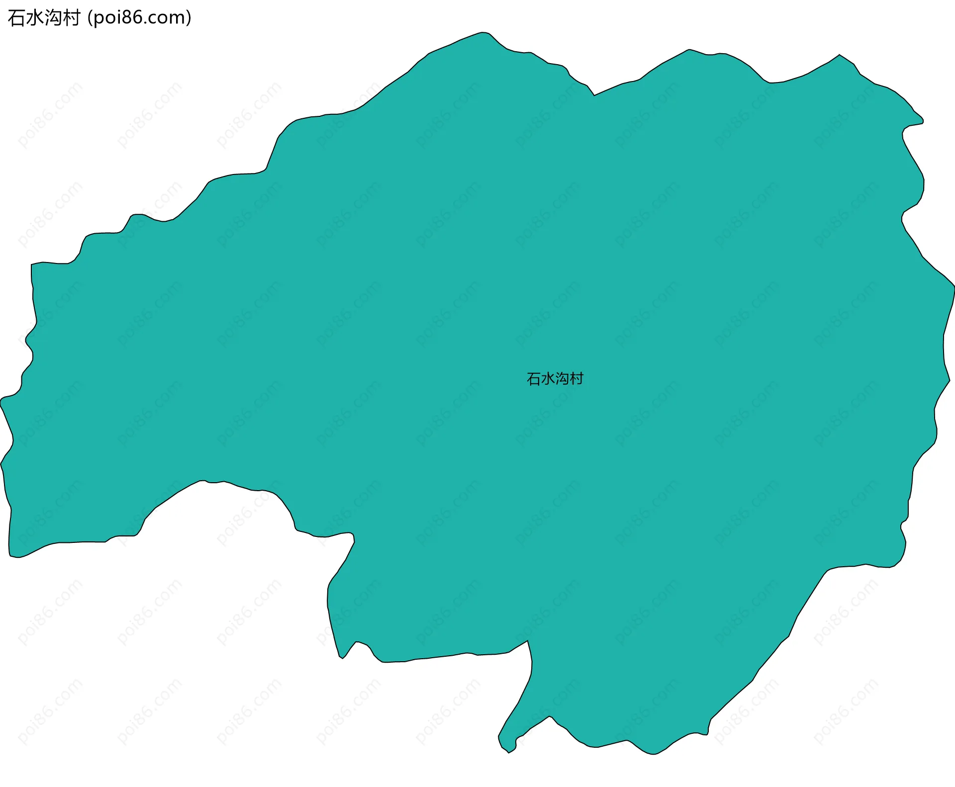 石水沟村边界地图