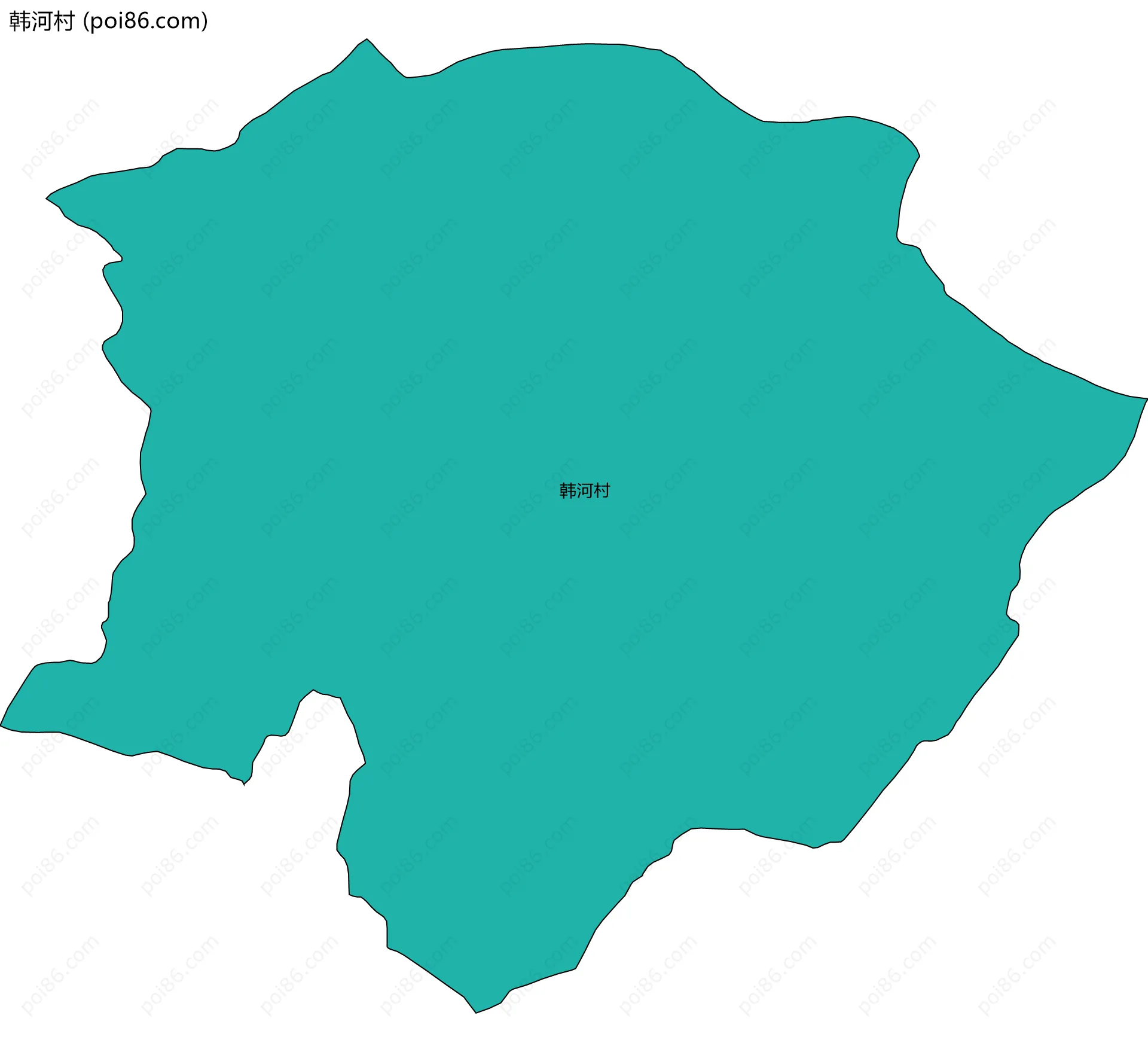 韩河村边界地图