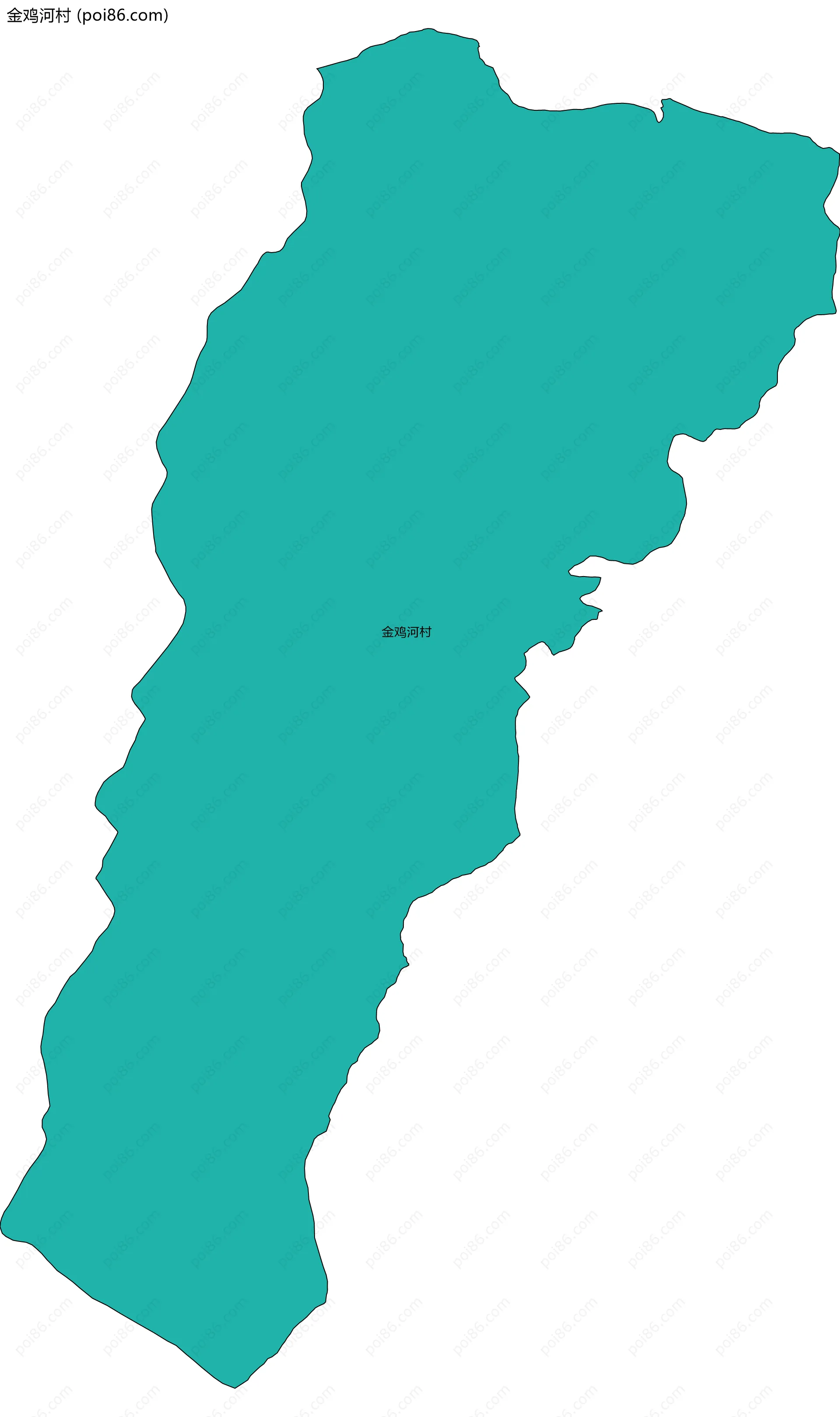 金鸡河村边界地图