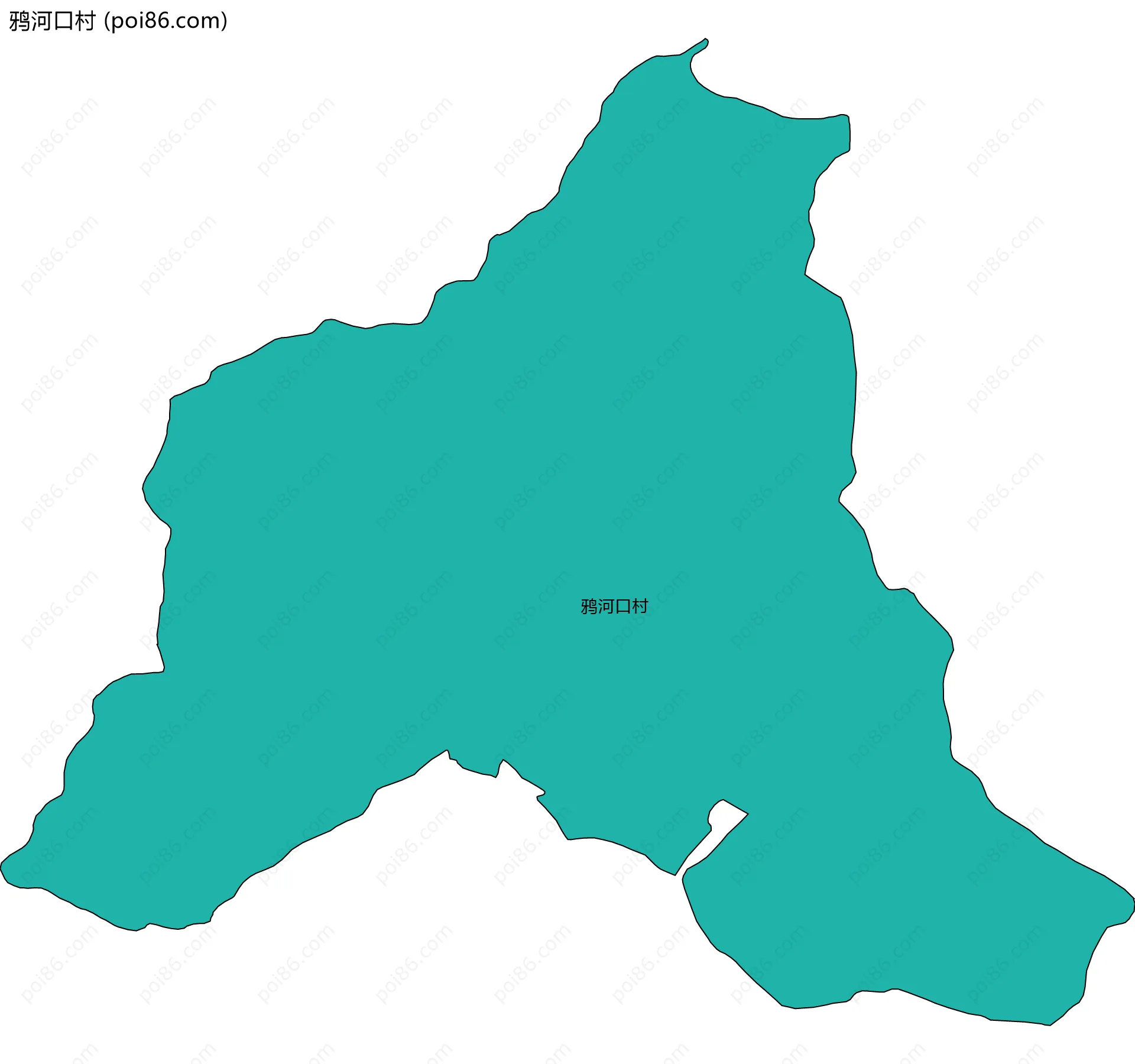 鸦河口村边界地图