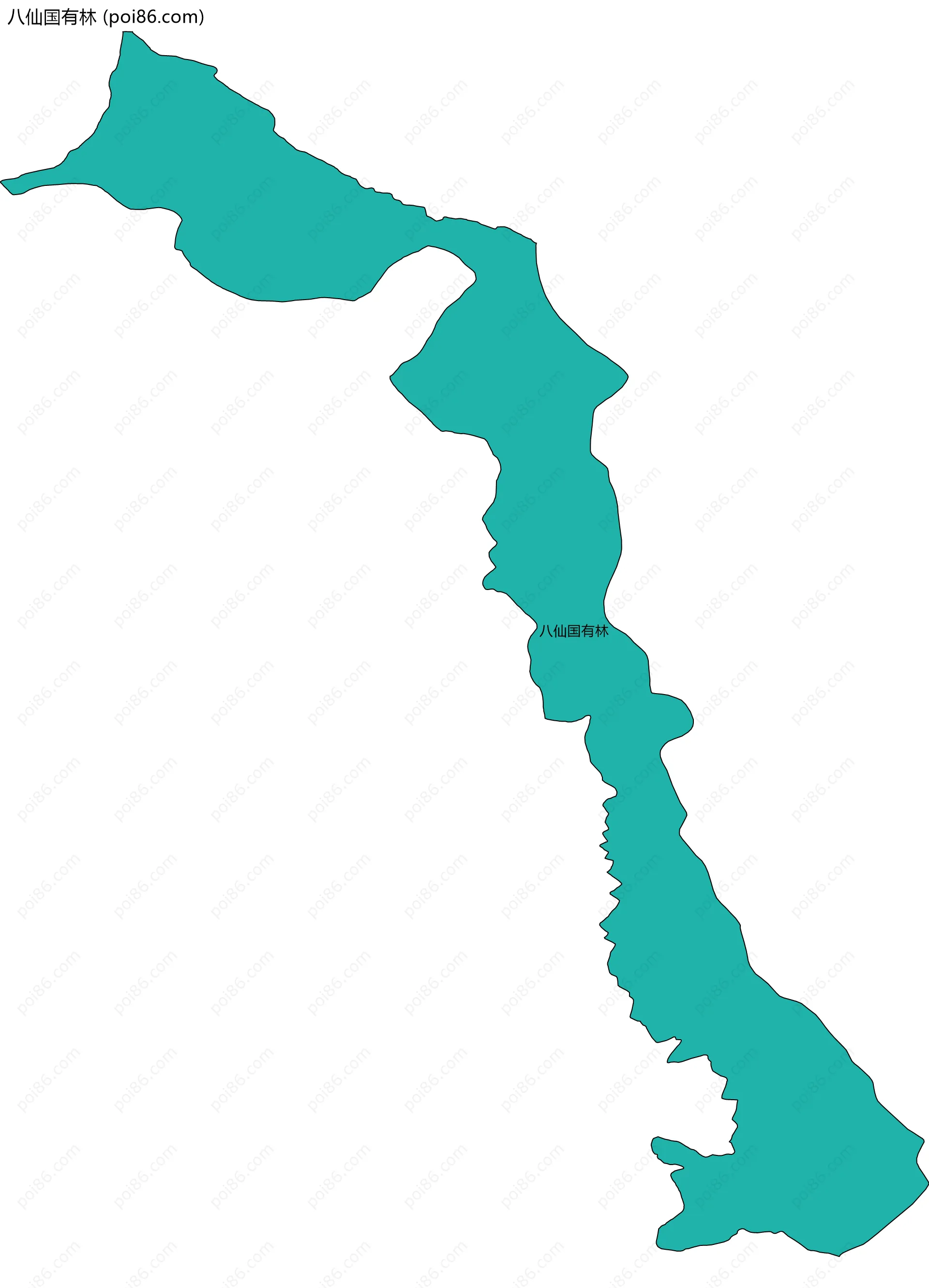 八仙国有林边界地图