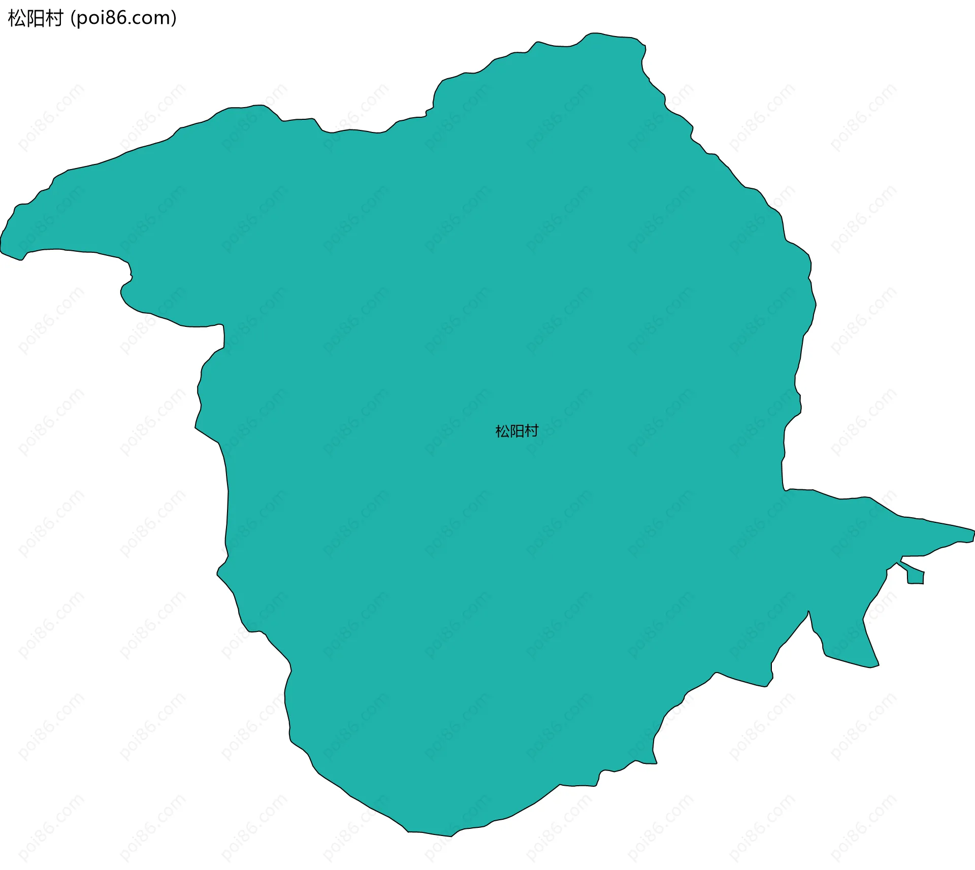 松阳村边界地图