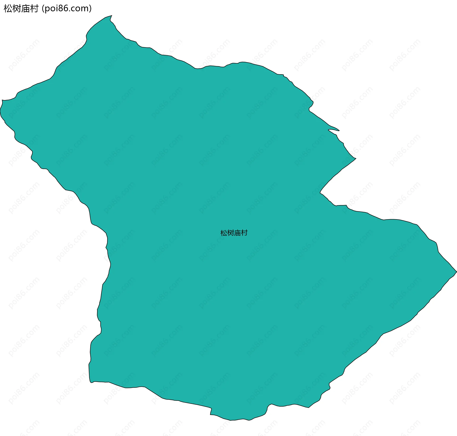 松树庙村边界地图