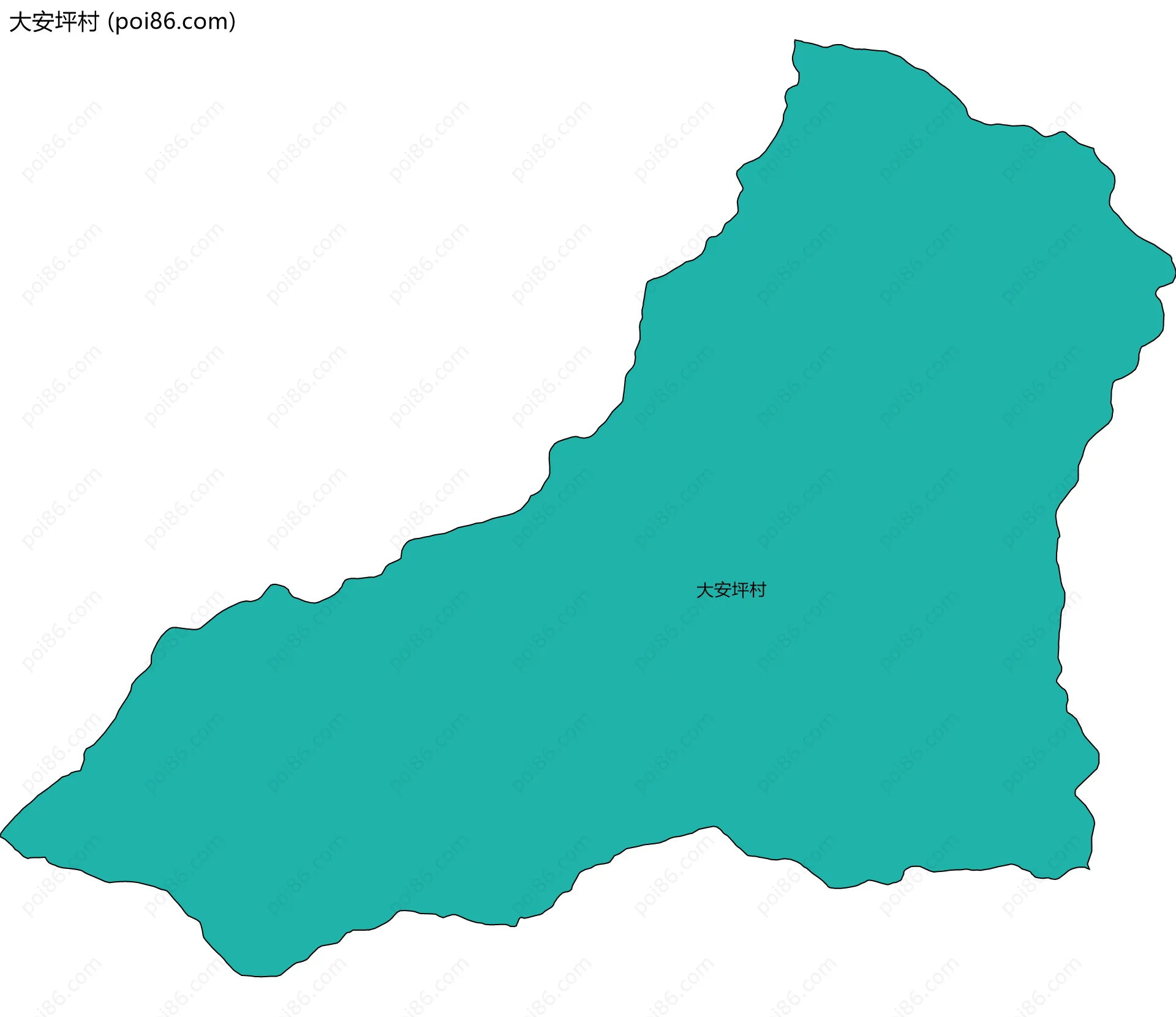 大安坪村边界地图
