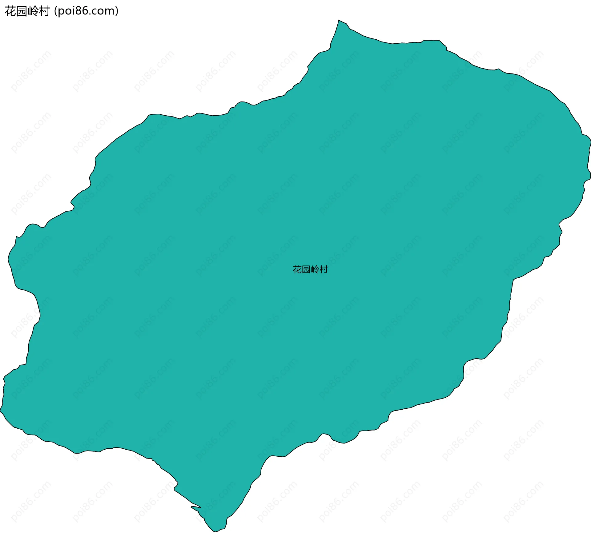 花园岭村边界地图