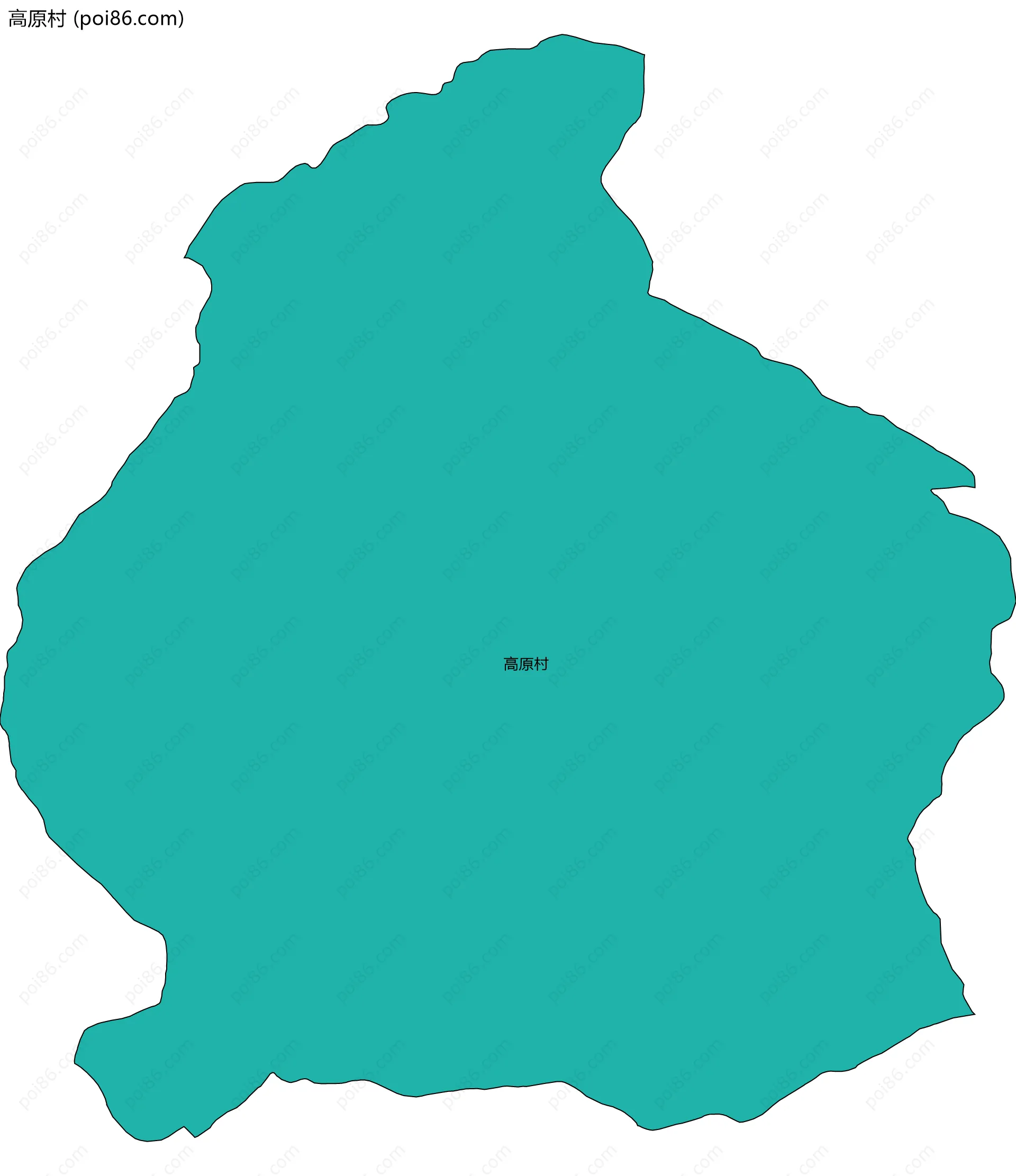 高原村边界地图