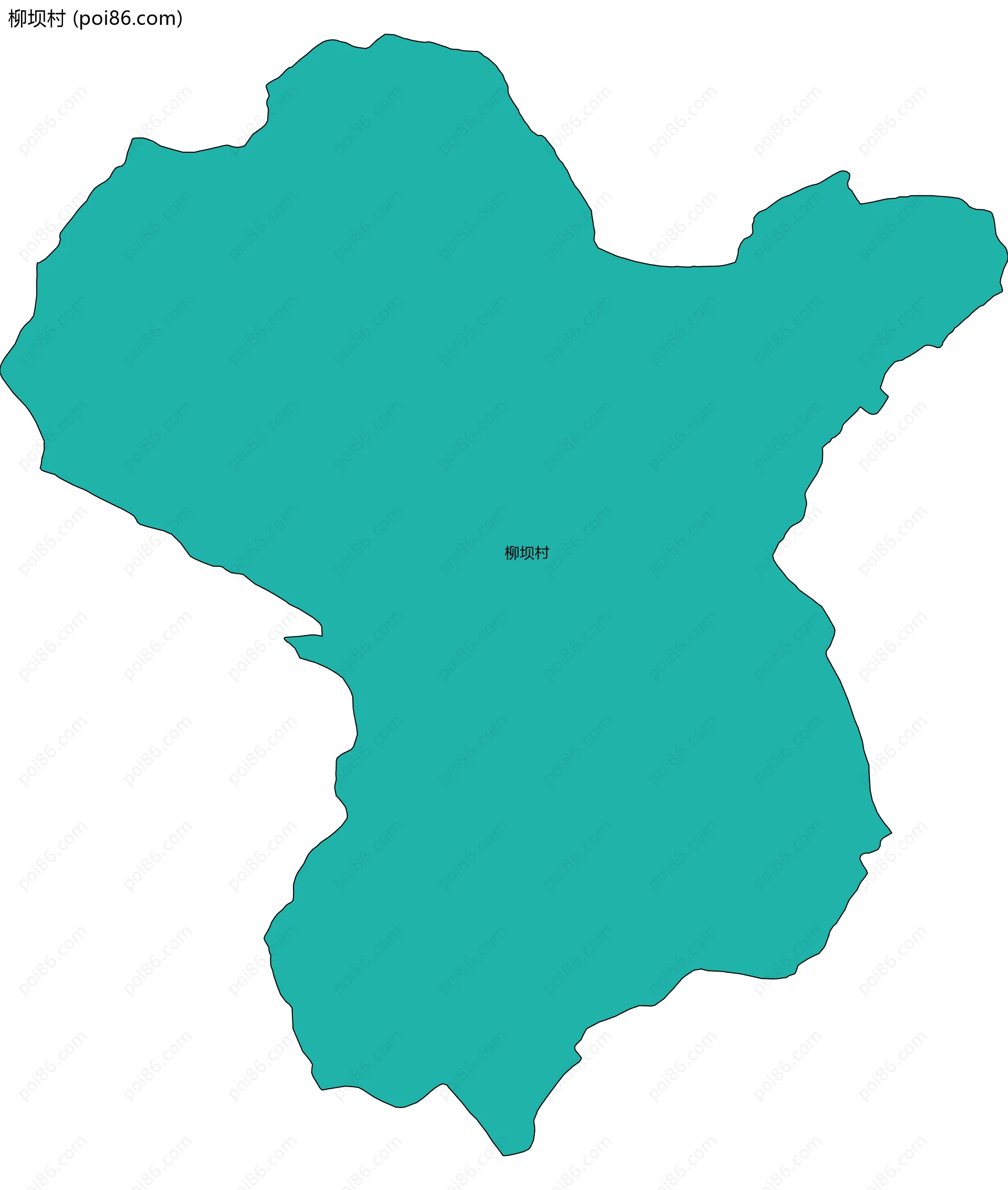 柳坝村边界地图