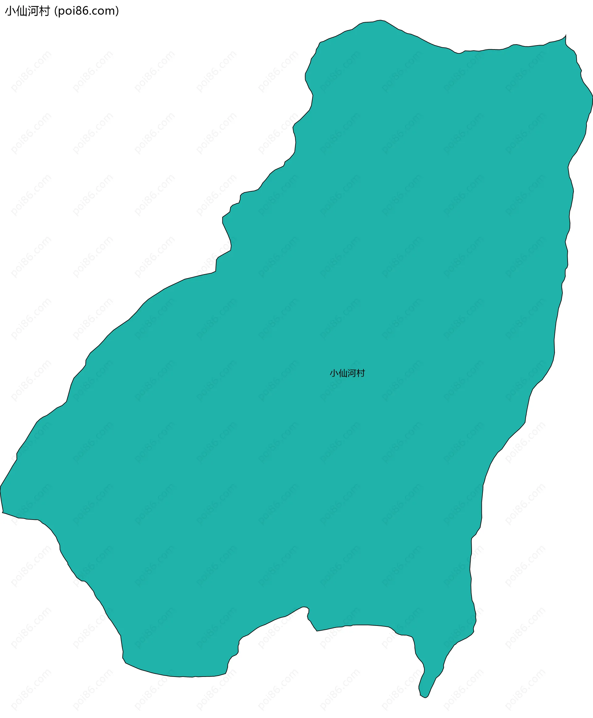 小仙河村边界地图