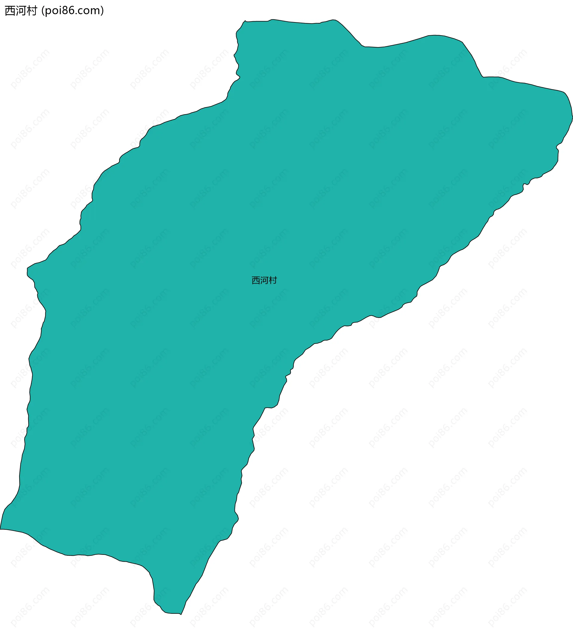 西河村边界地图