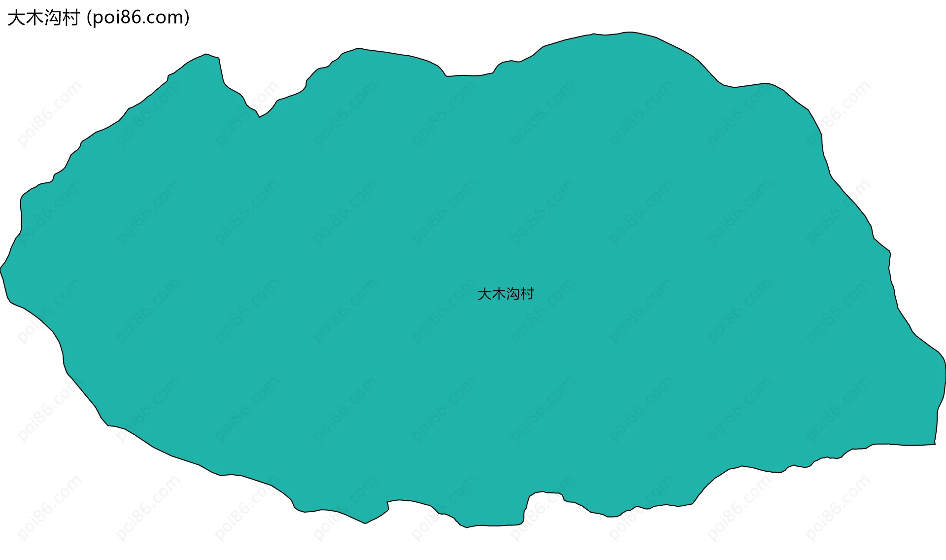 大木沟村边界地图