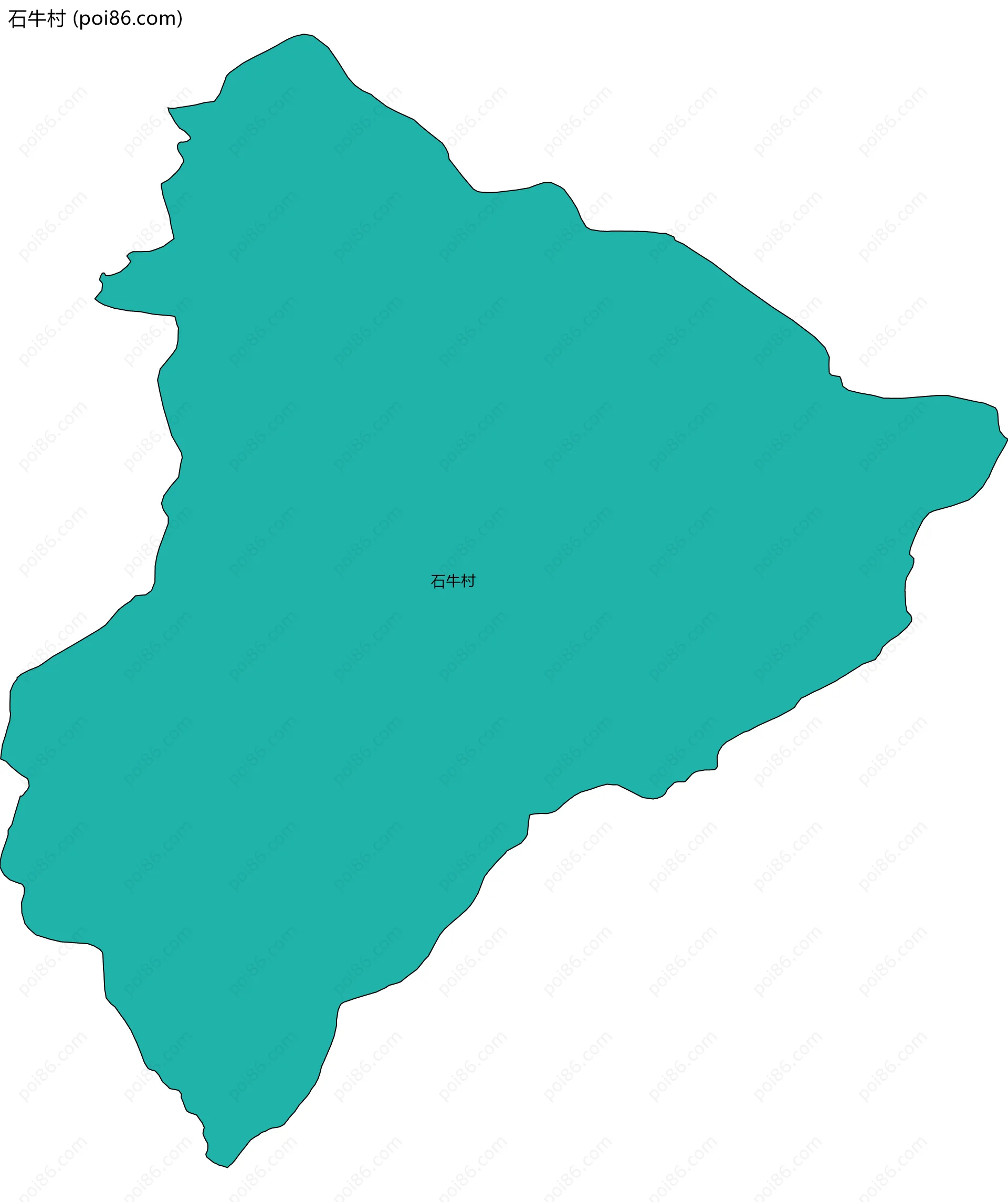 石牛村边界地图