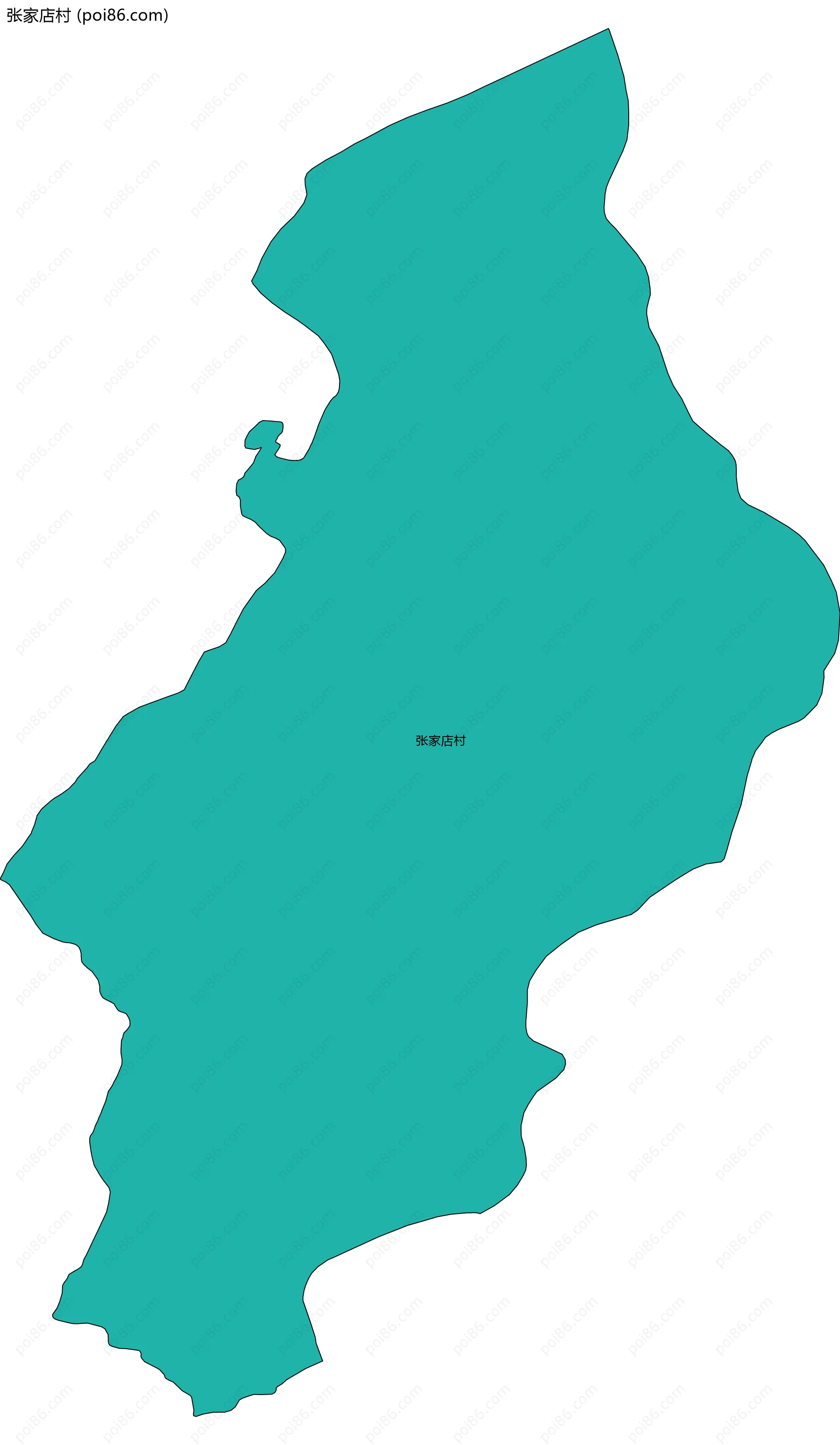 张家店村边界地图