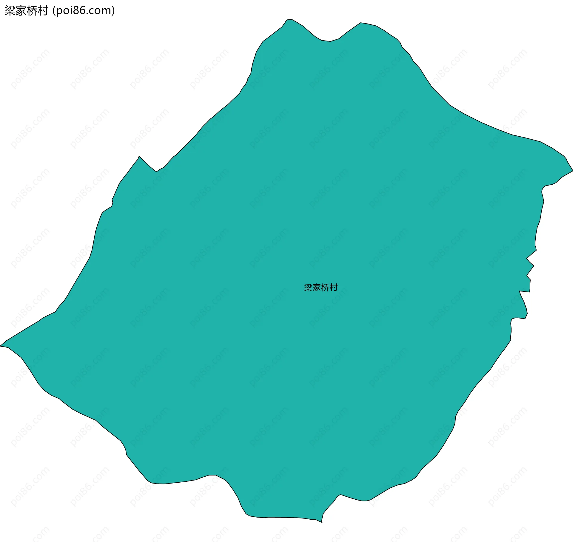 梁家桥村边界地图