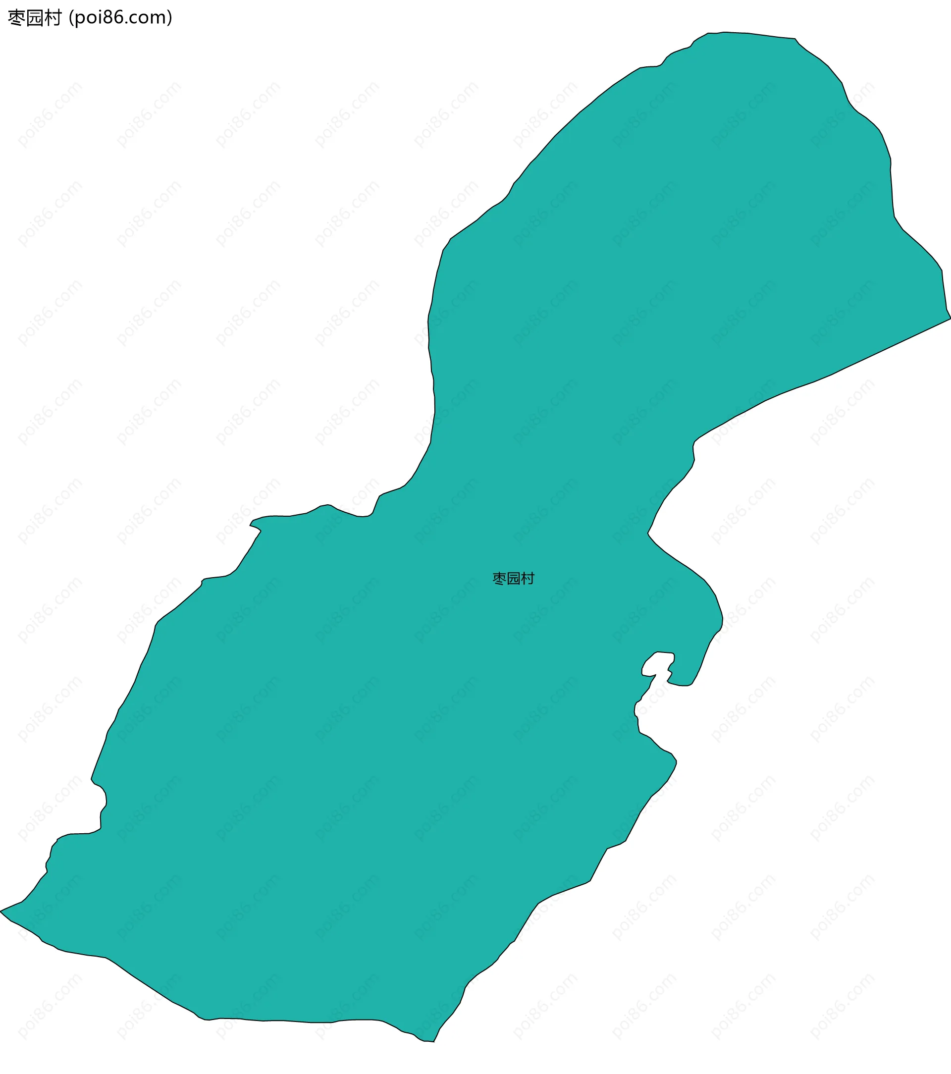 枣园村边界地图