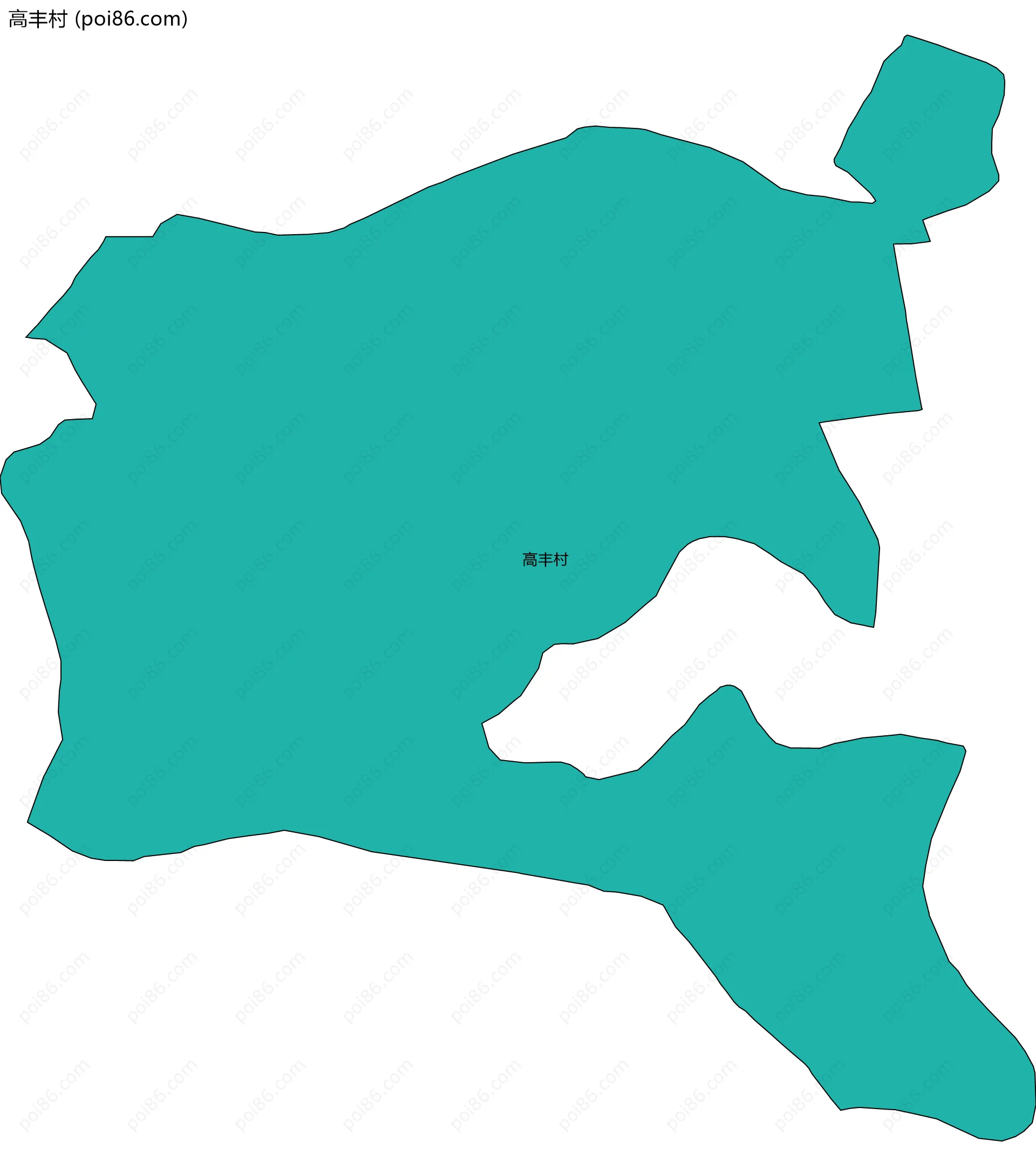 高丰村边界地图