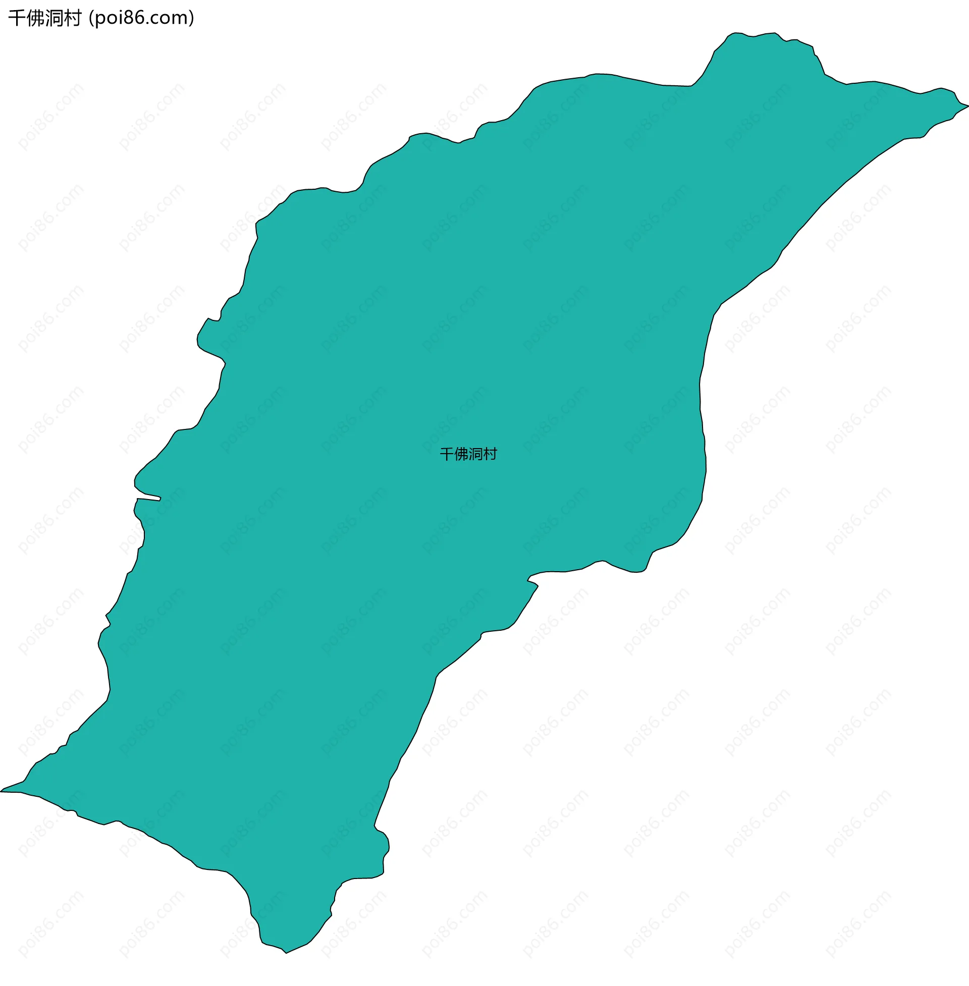 千佛洞村边界地图