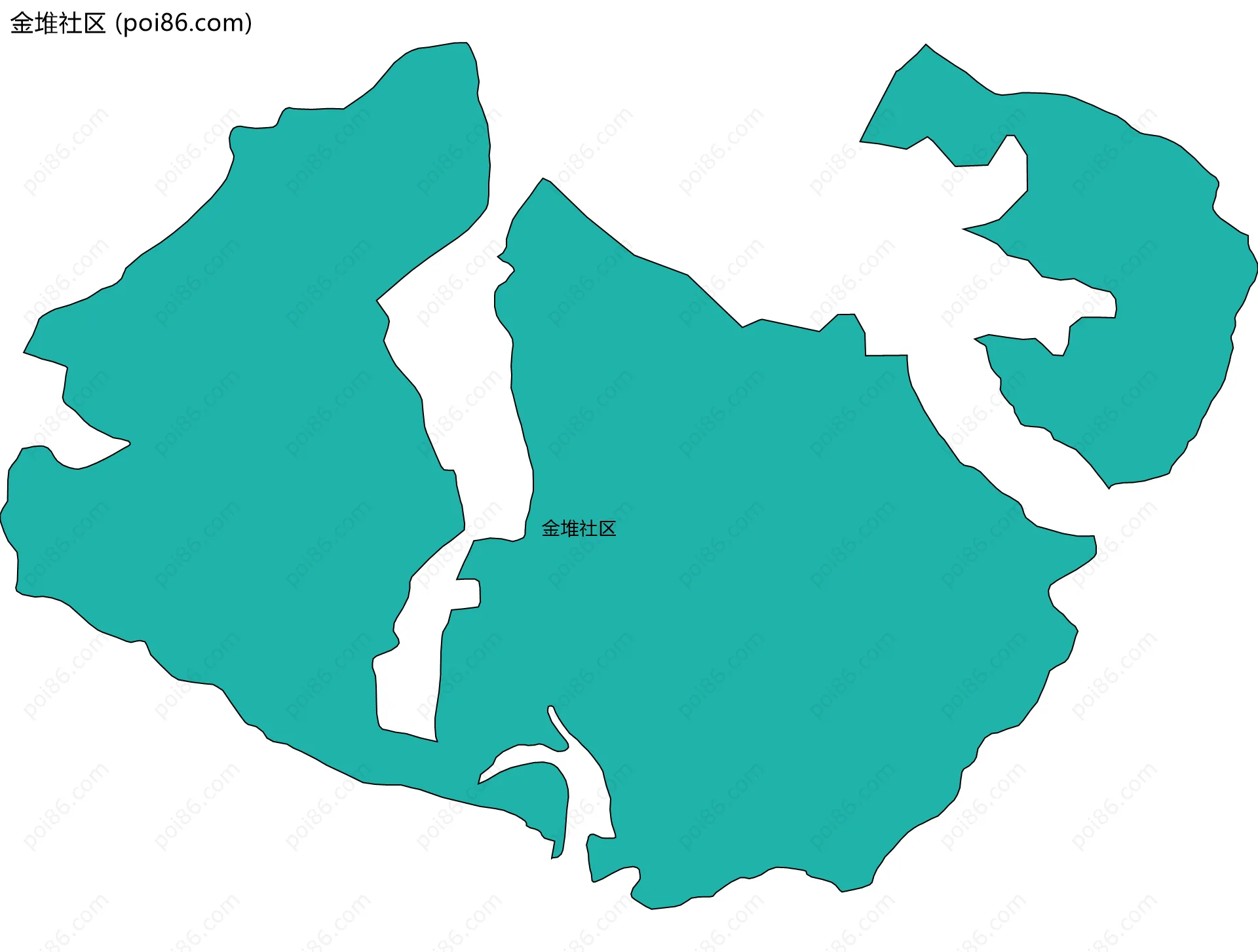 金堆社区边界地图