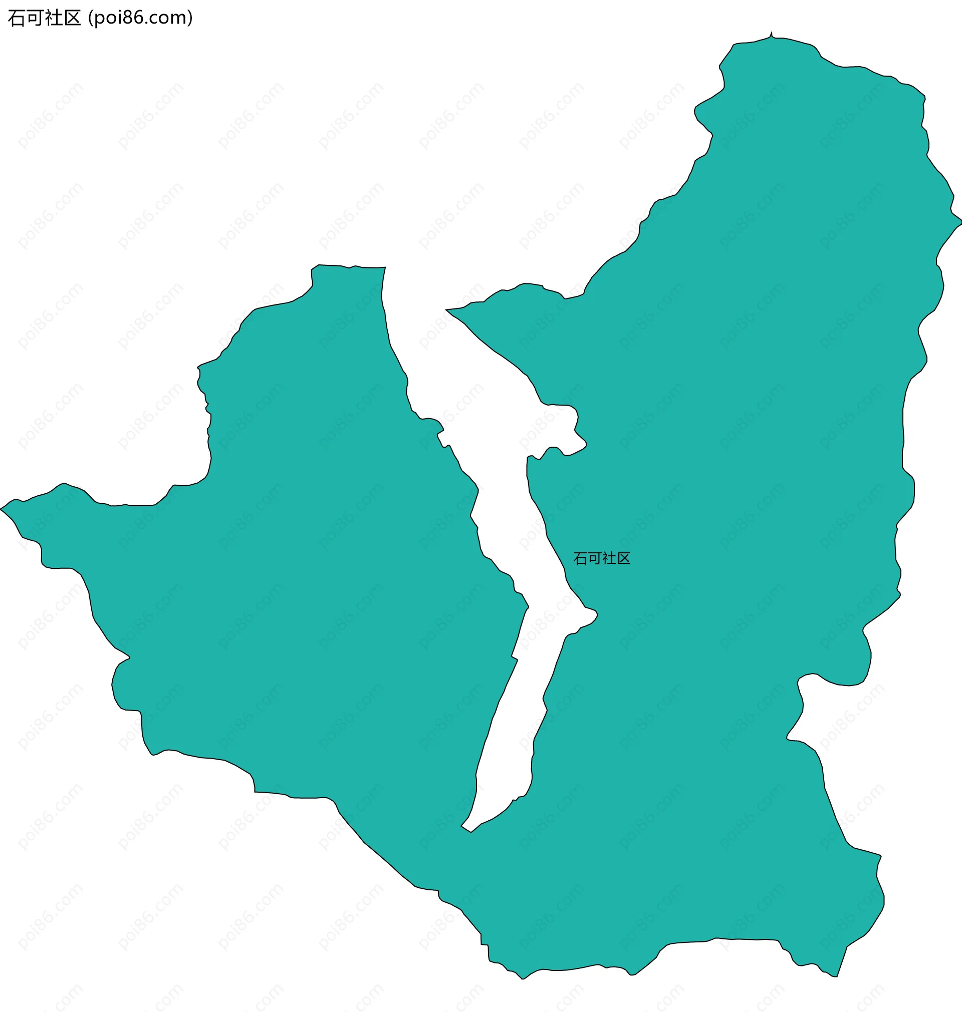 石可社区边界地图