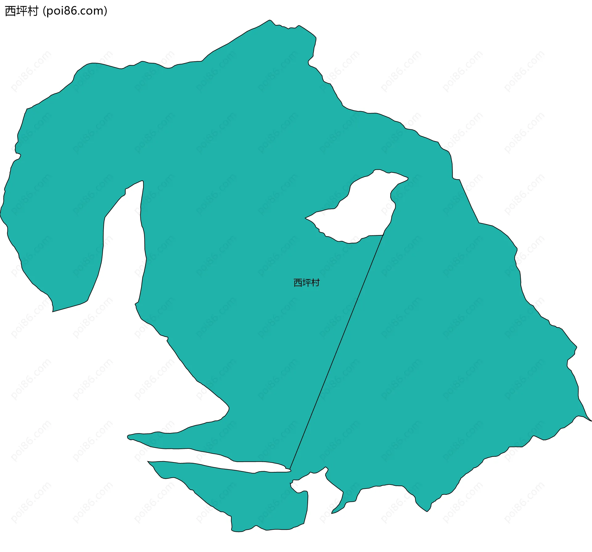 西坪村边界地图