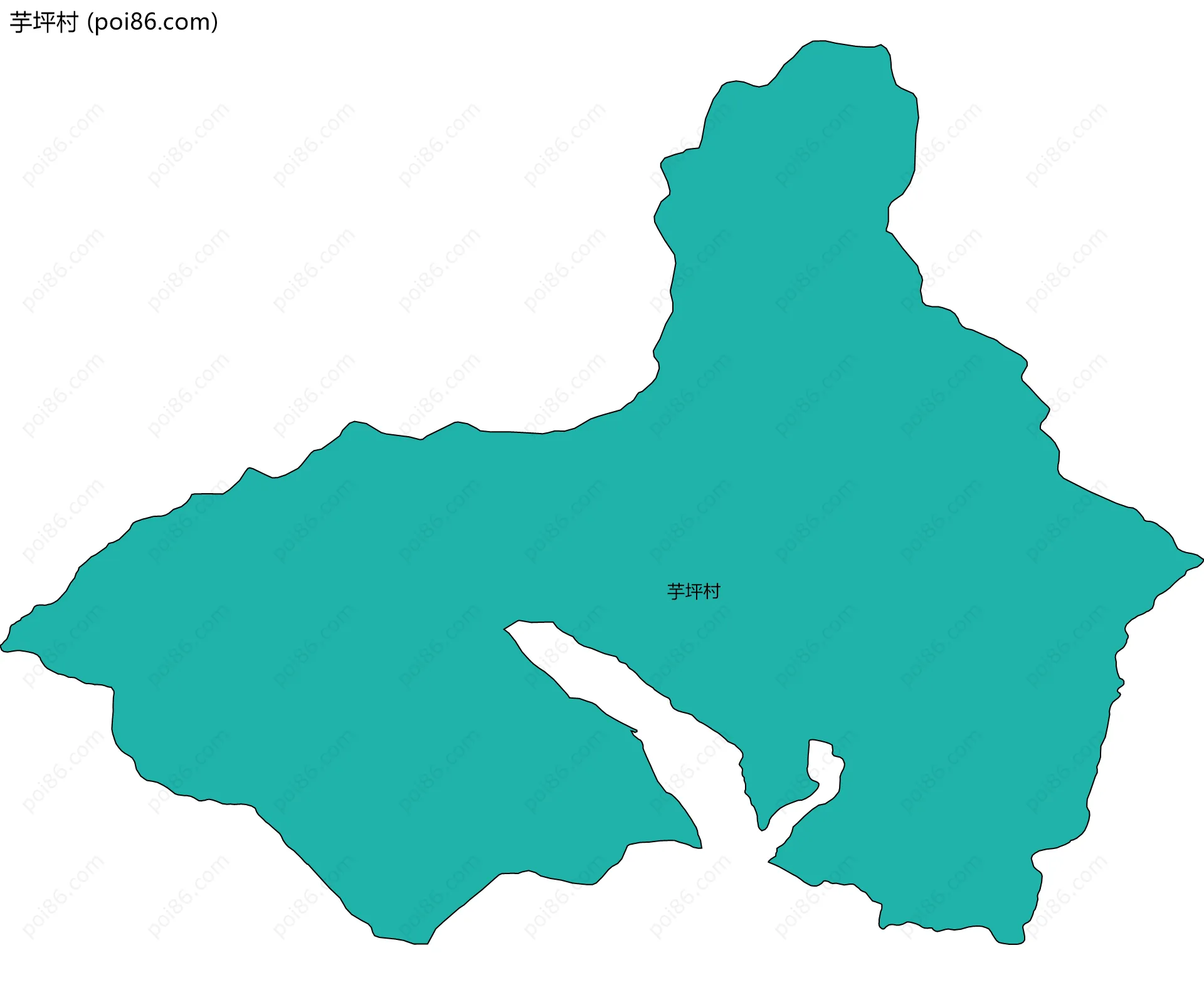 芋坪村边界地图