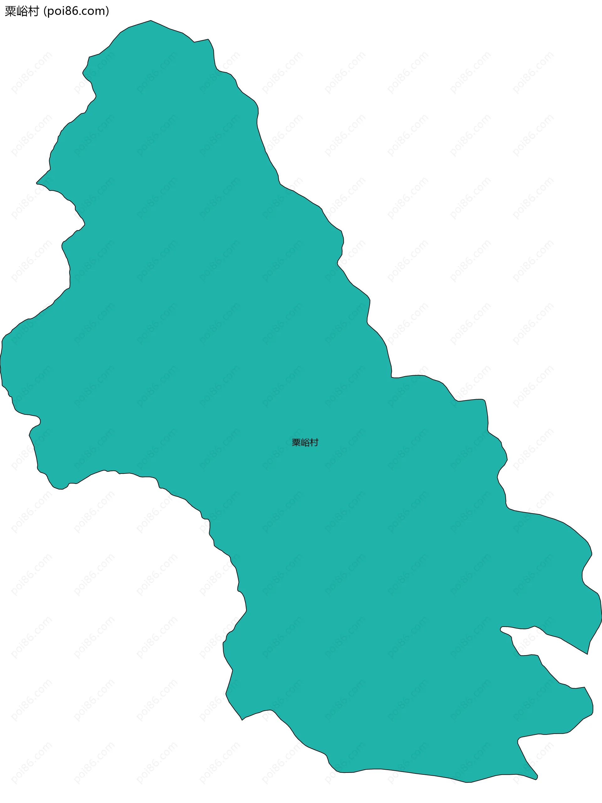 粟峪村边界地图