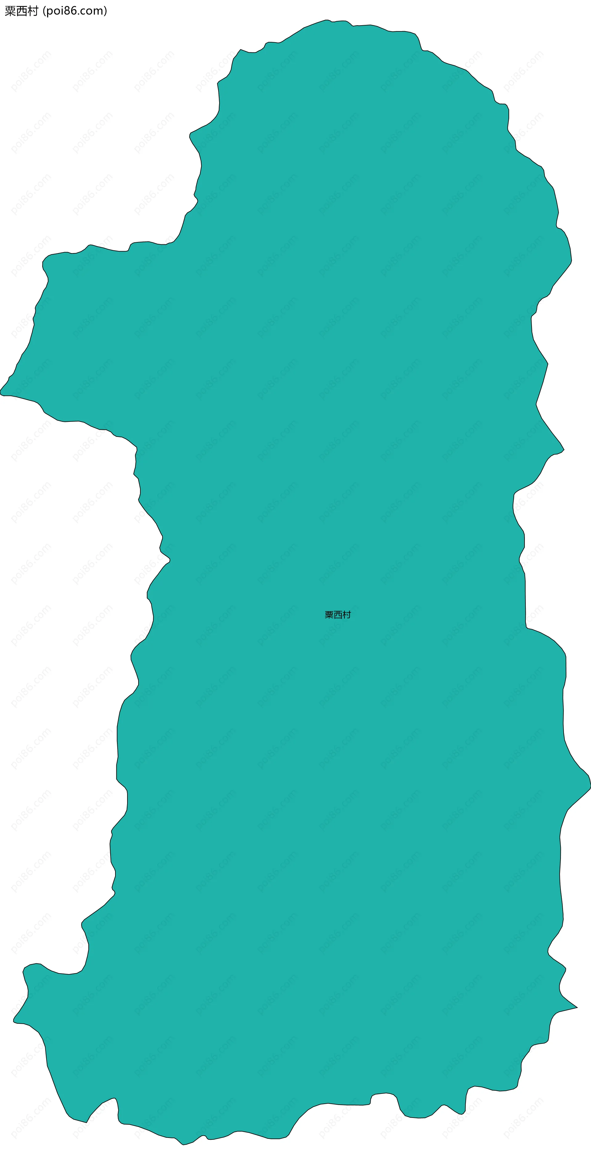 粟西村边界地图