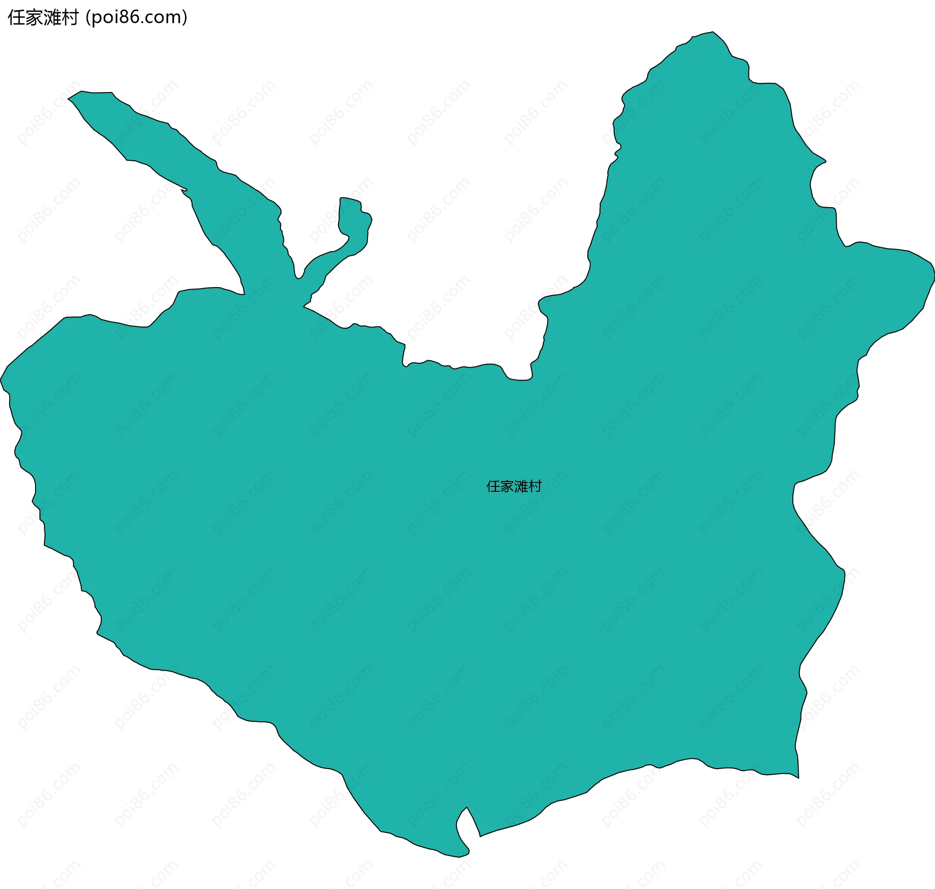 任家滩村边界地图