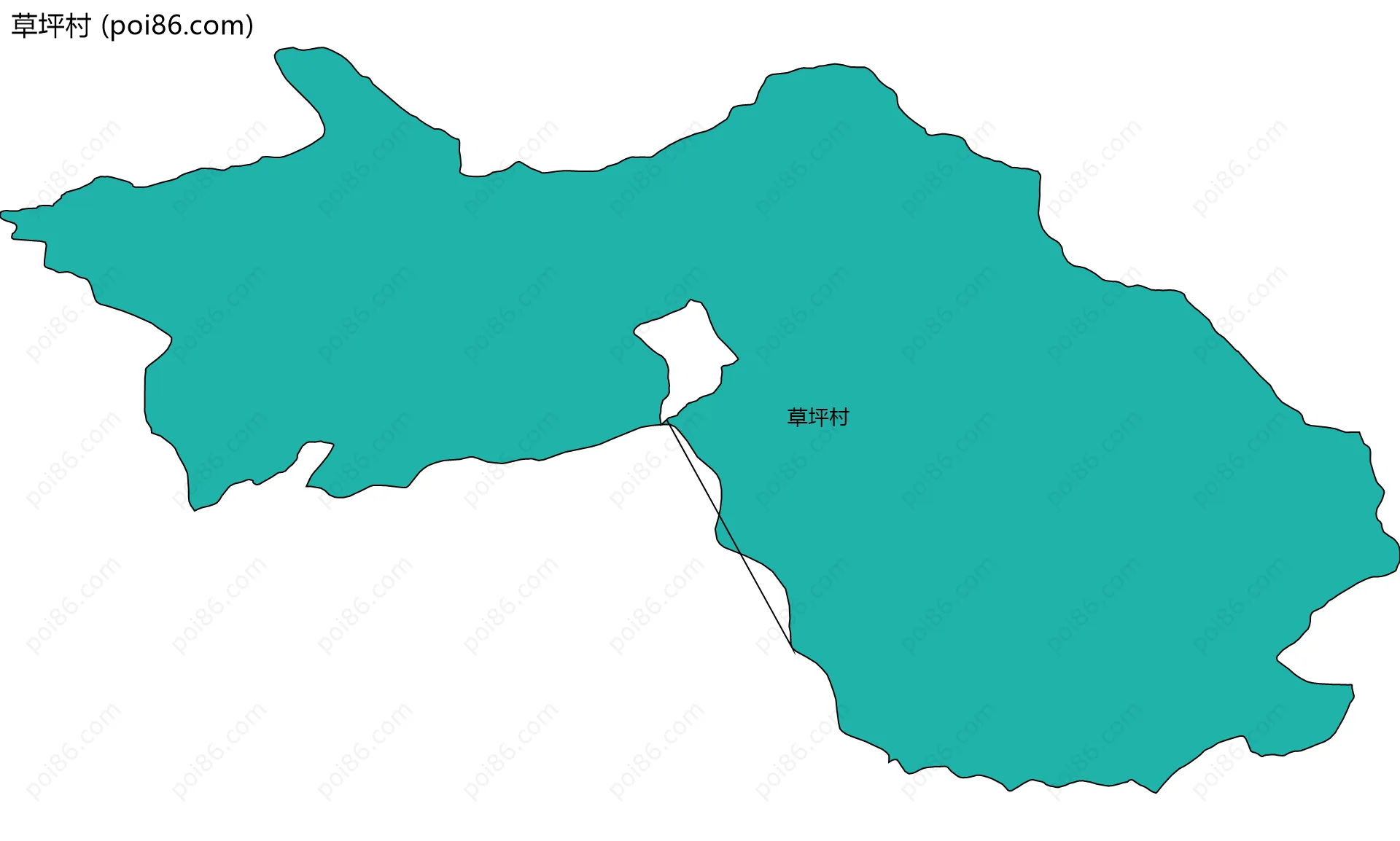 草坪村边界地图