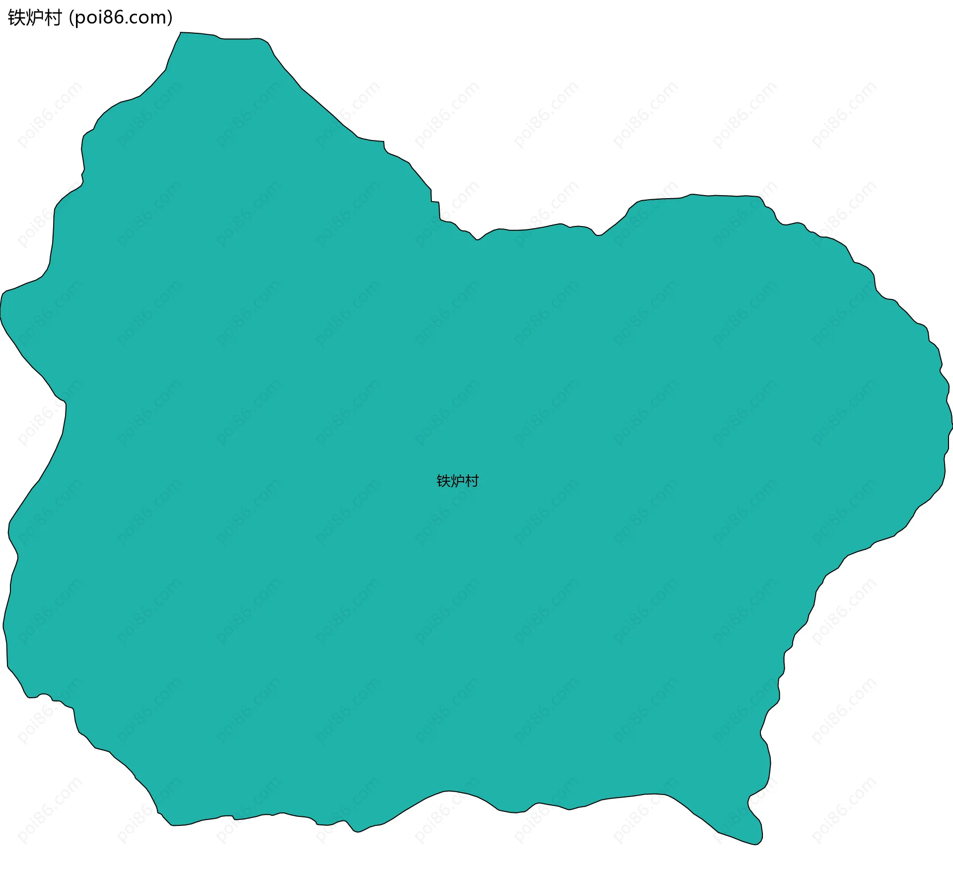 铁炉村边界地图