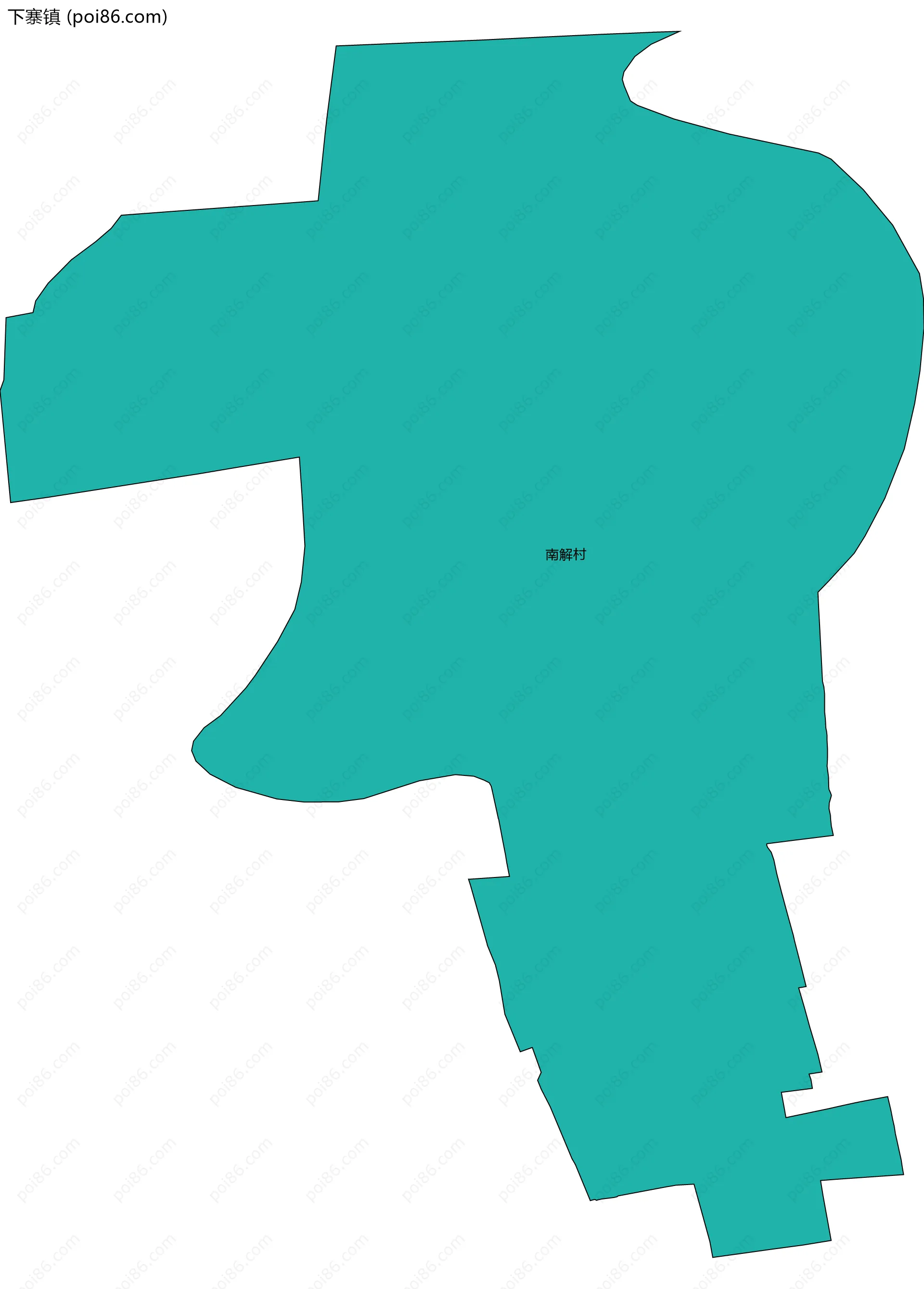 下寨镇边界地图(五级行政区划)