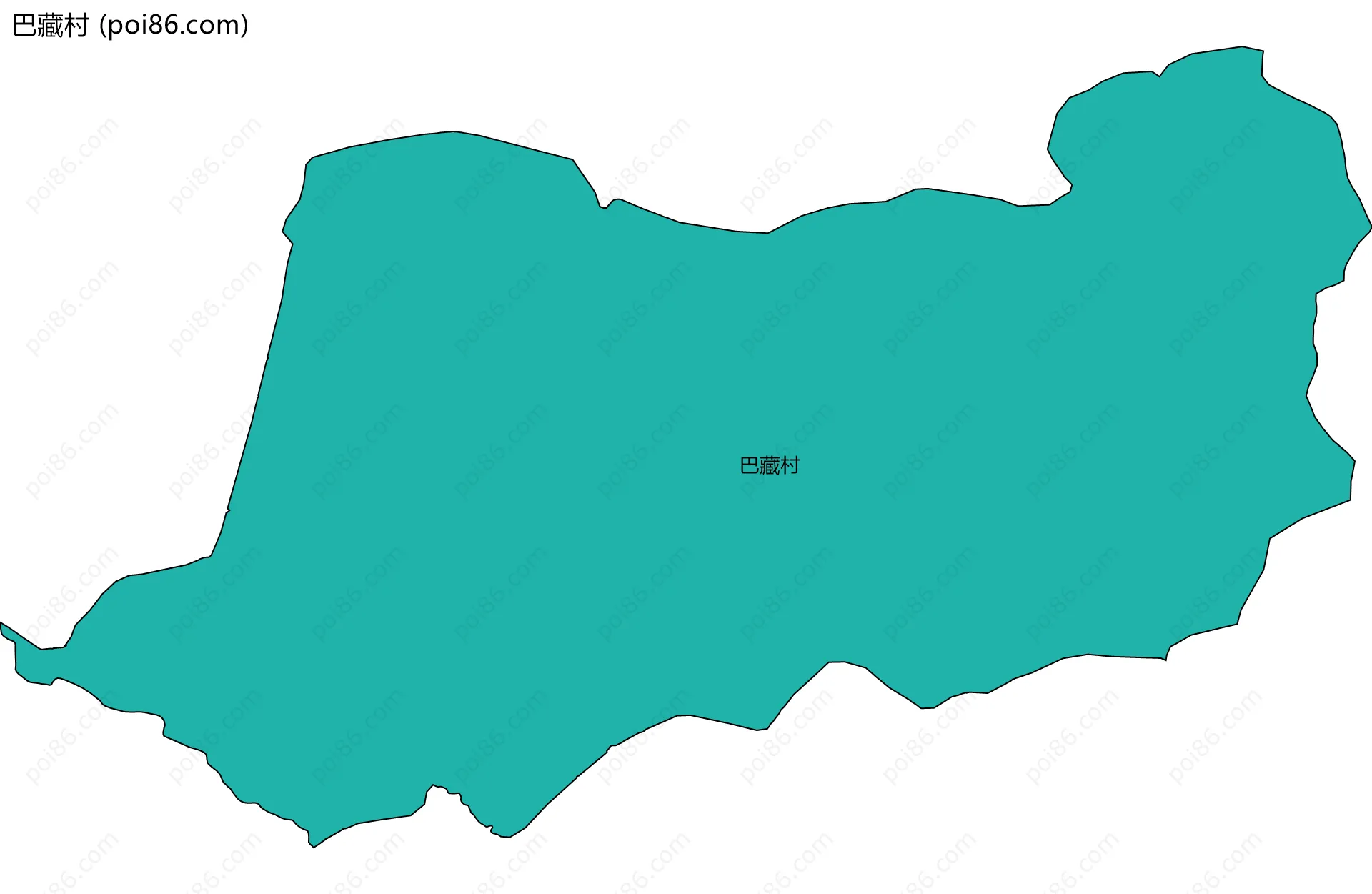 巴藏村边界地图