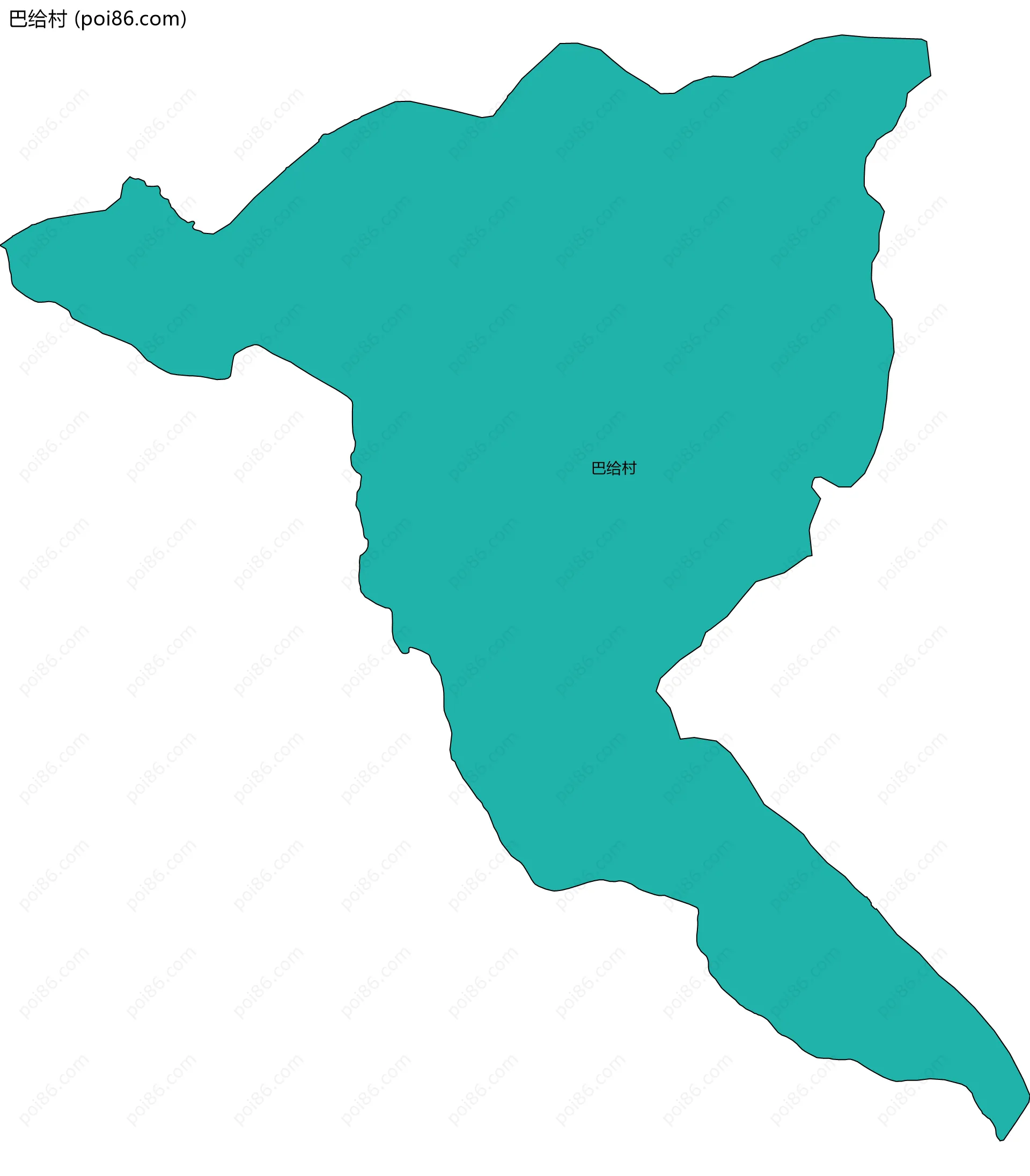 巴给村边界地图