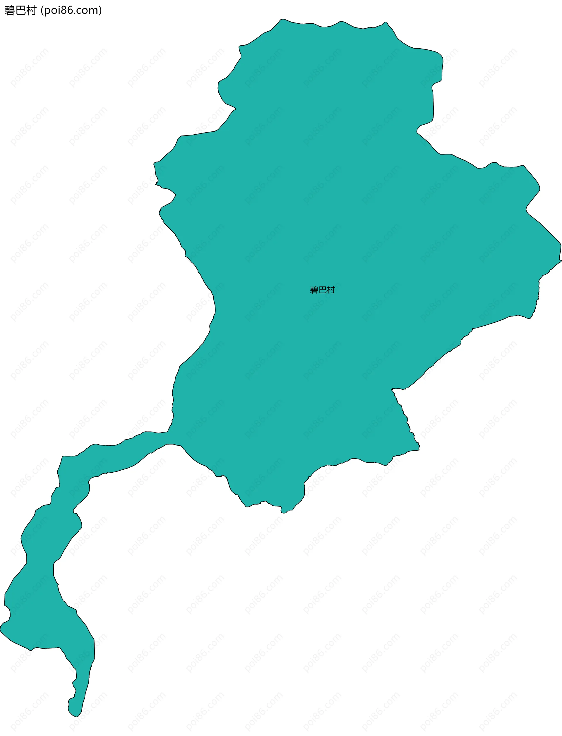 碧巴村边界地图