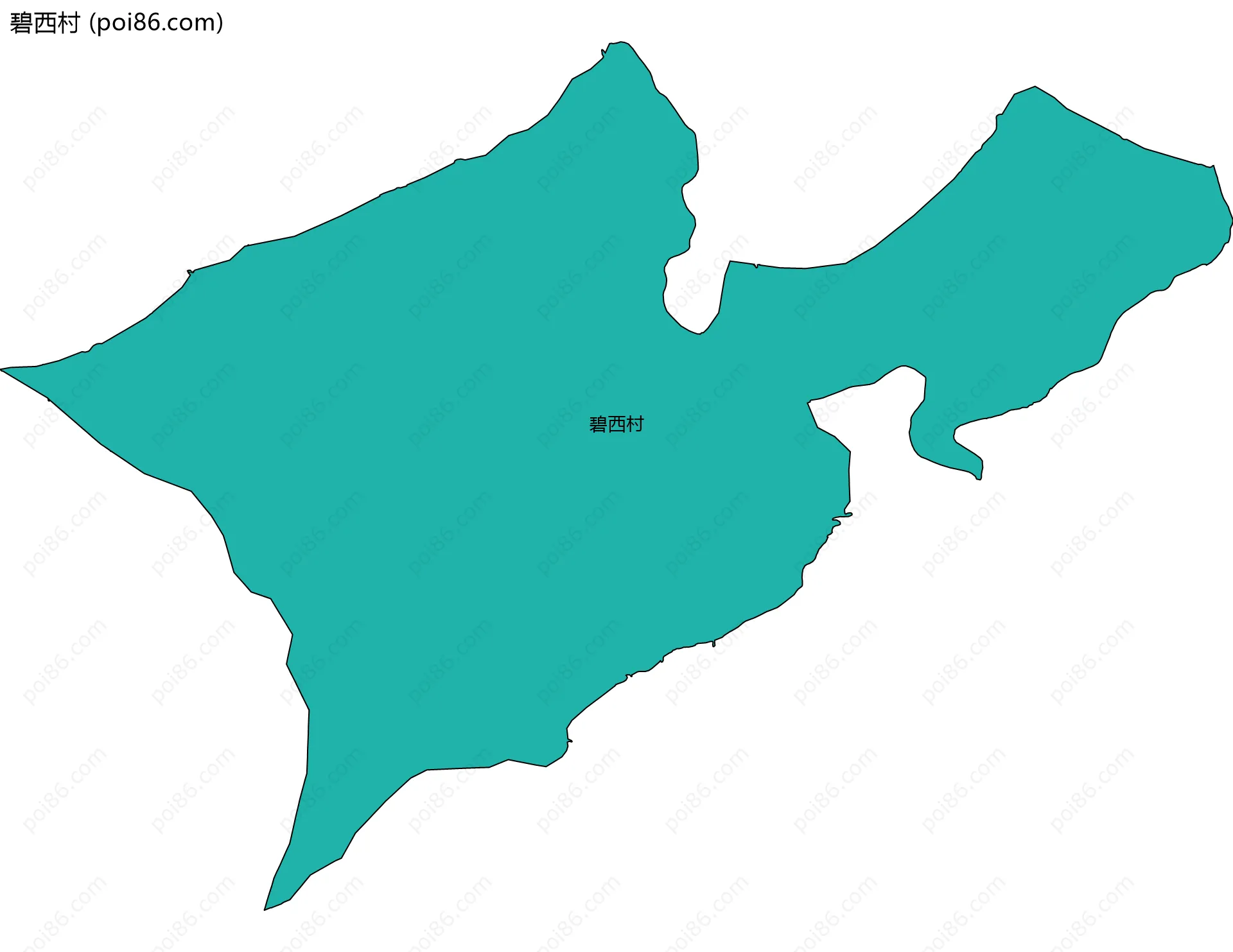 碧西村边界地图